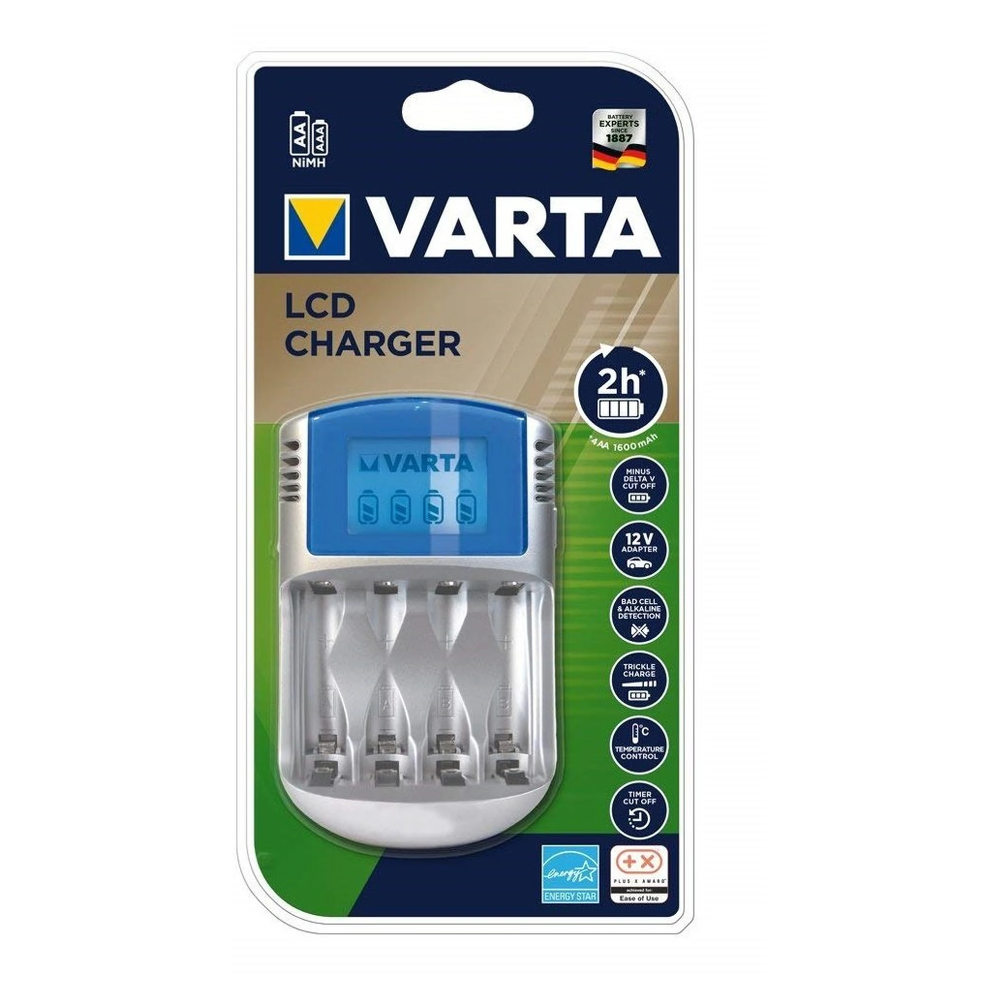 Купити Зарядний пристрій VARTA LCD Charger для АА/ААА (57070201401) - фото 1