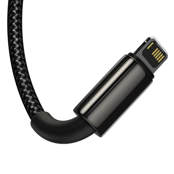 Купить Кабель Baseus Tungsten Gold Fast Charging Data Cable USB to M+L+C 1.5m Black (CAMLTWJ-01) - фото 3