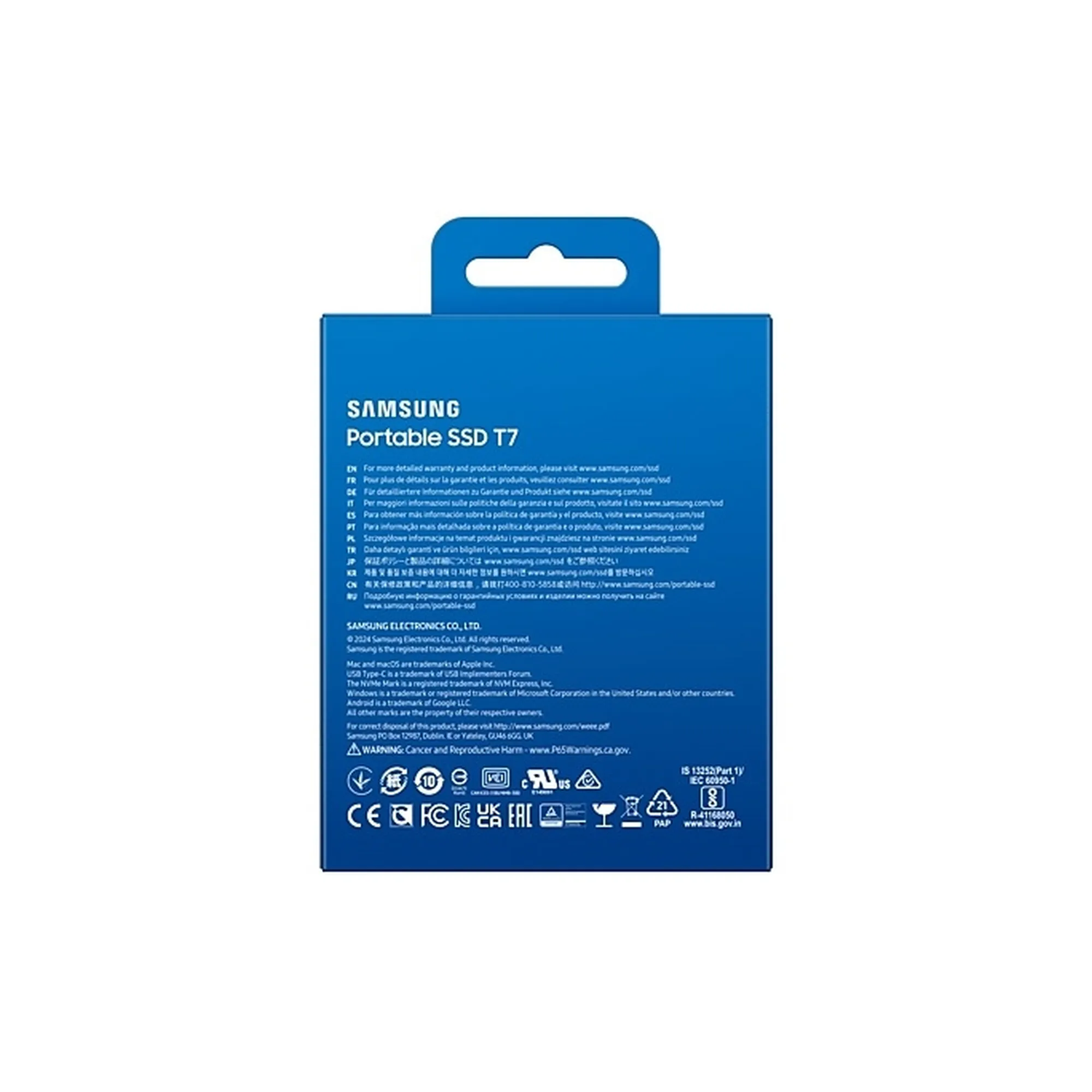 Купить SSD диск Samsung Portable T7 1TB USB-C (MU-PC1T0T/WW) Titan Grey - фото 10