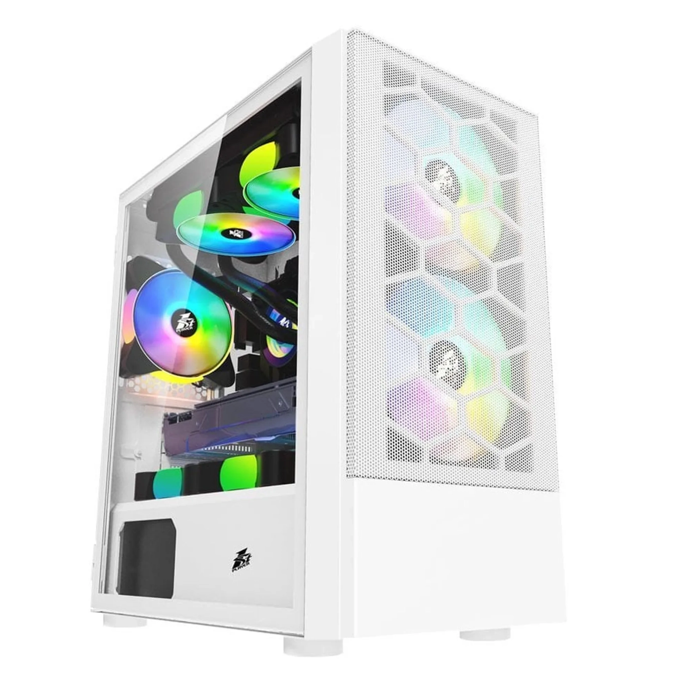 Купити Корпус 1stPlayer X4-M-2F1P-W-1F1-W-WH White + БЖ PS-750FK 750W - фото 1