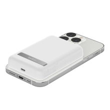 Купить Павербанк УМБ Belkin BoostCharge Magnetic Wireless Power Bank 5K + Stand (BPD004BTWT) White - фото 4