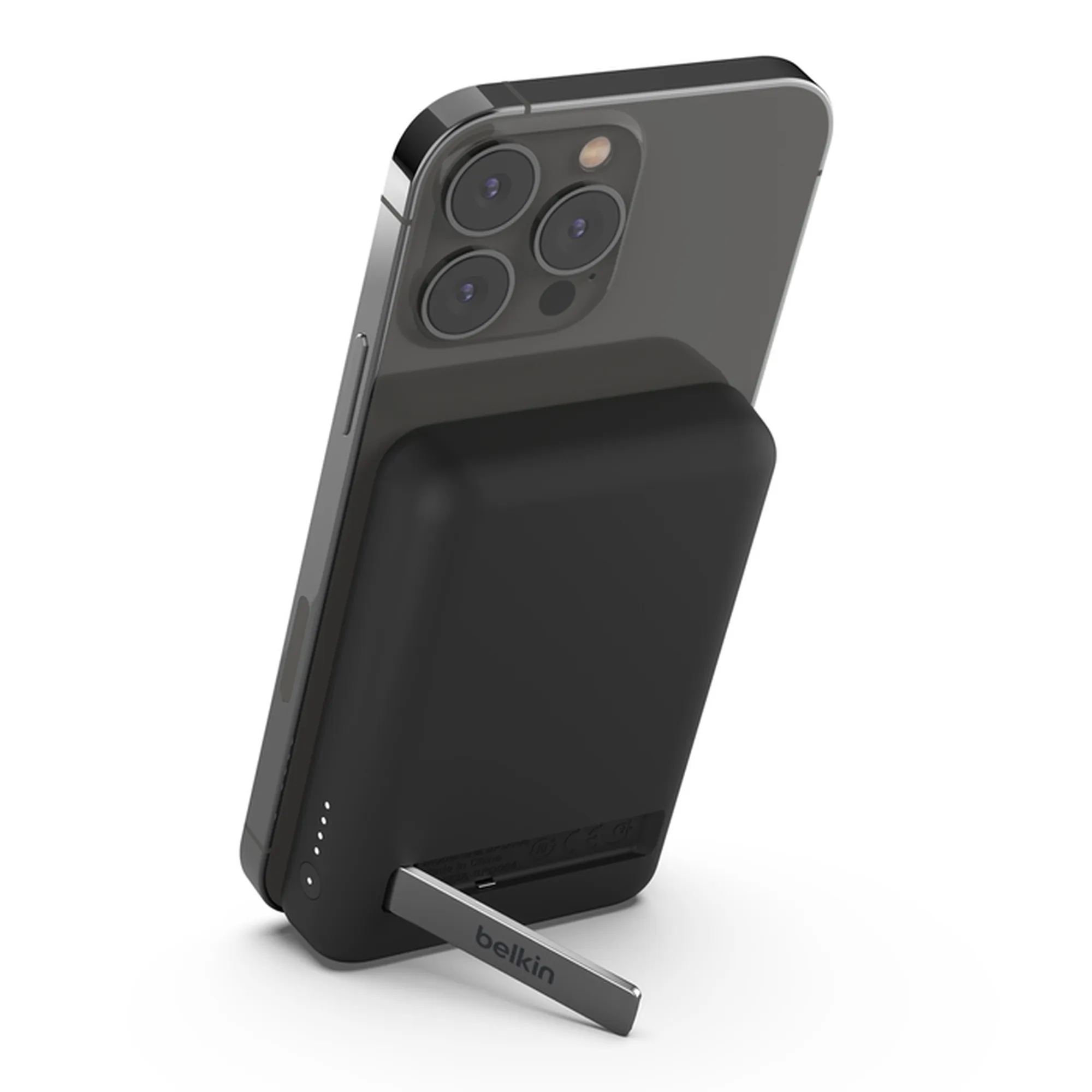 Купити Павербанк УМБ Belkin BoostCharge Magnetic Wireless Power Bank 5K + Stand (BPD004BTBK) Black - фото 1