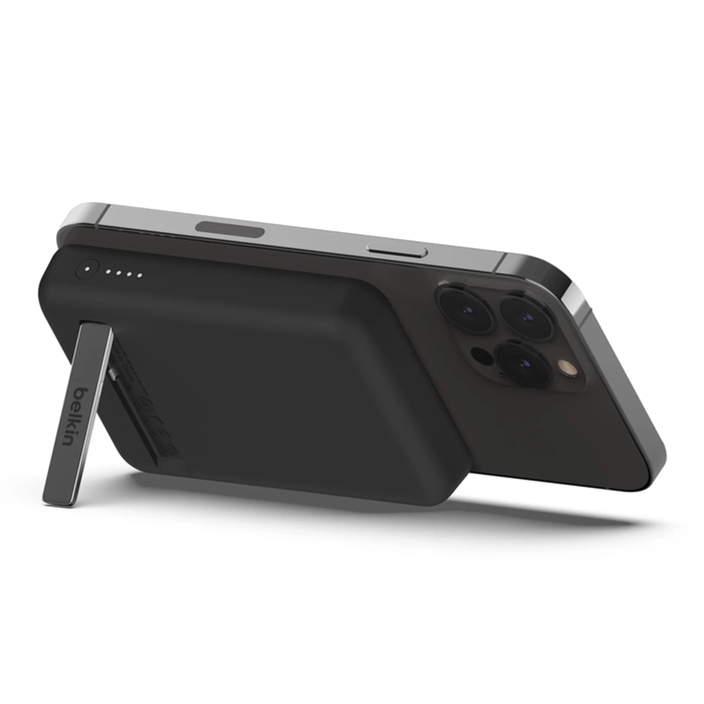 Купити Павербанк УМБ Belkin BoostCharge Magnetic Wireless Power Bank 5K + Stand (BPD004BTBK) Black - фото 4