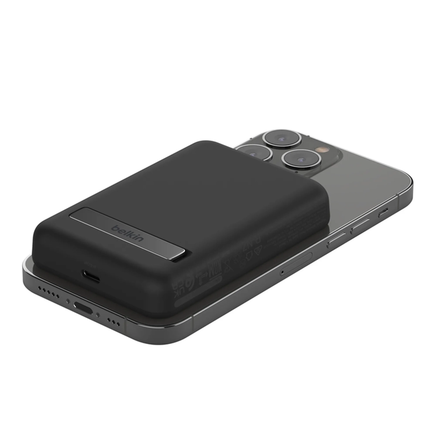 Купити Павербанк УМБ Belkin BoostCharge Magnetic Wireless Power Bank 5K + Stand (BPD004BTBK) Black - фото 7