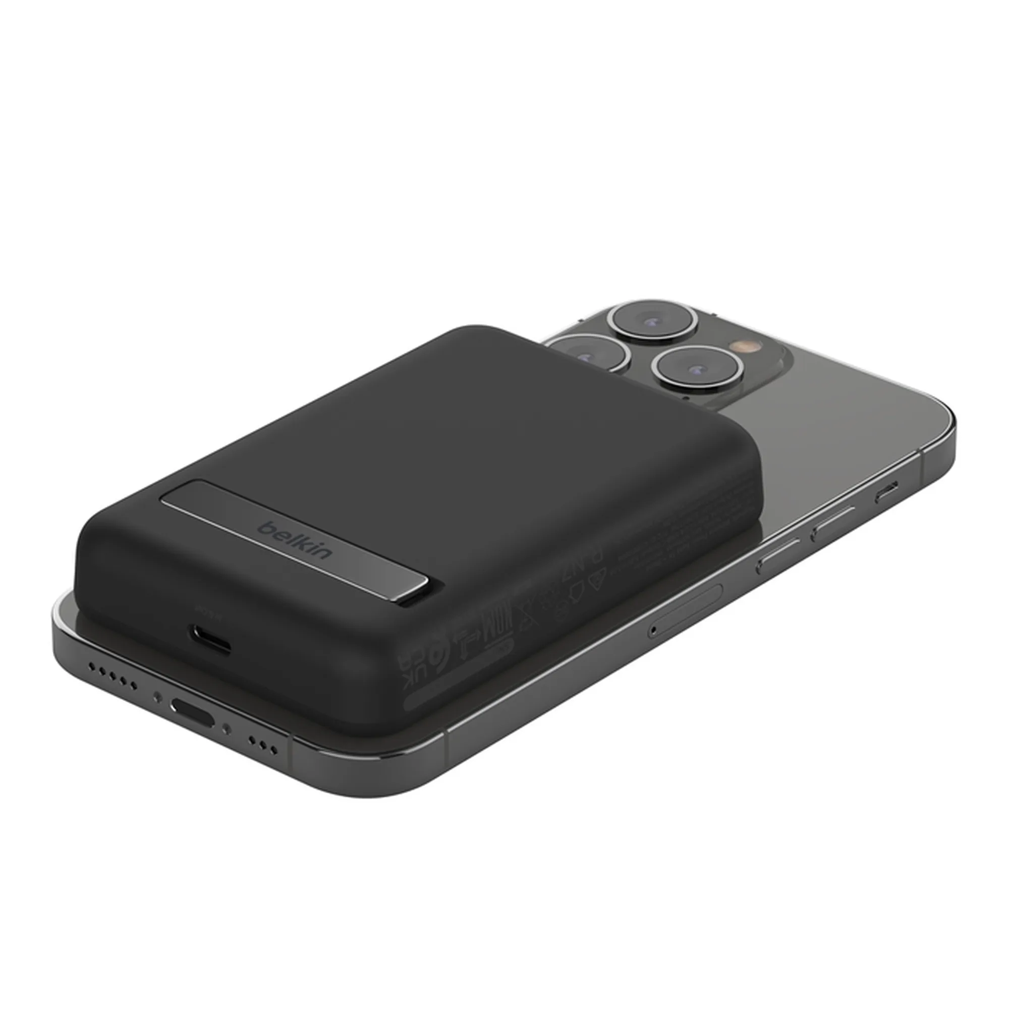 Купити Павербанк УМБ Belkin BoostCharge Magnetic Wireless Power Bank 5K + Stand (BPD004BTBK) Black - фото 7