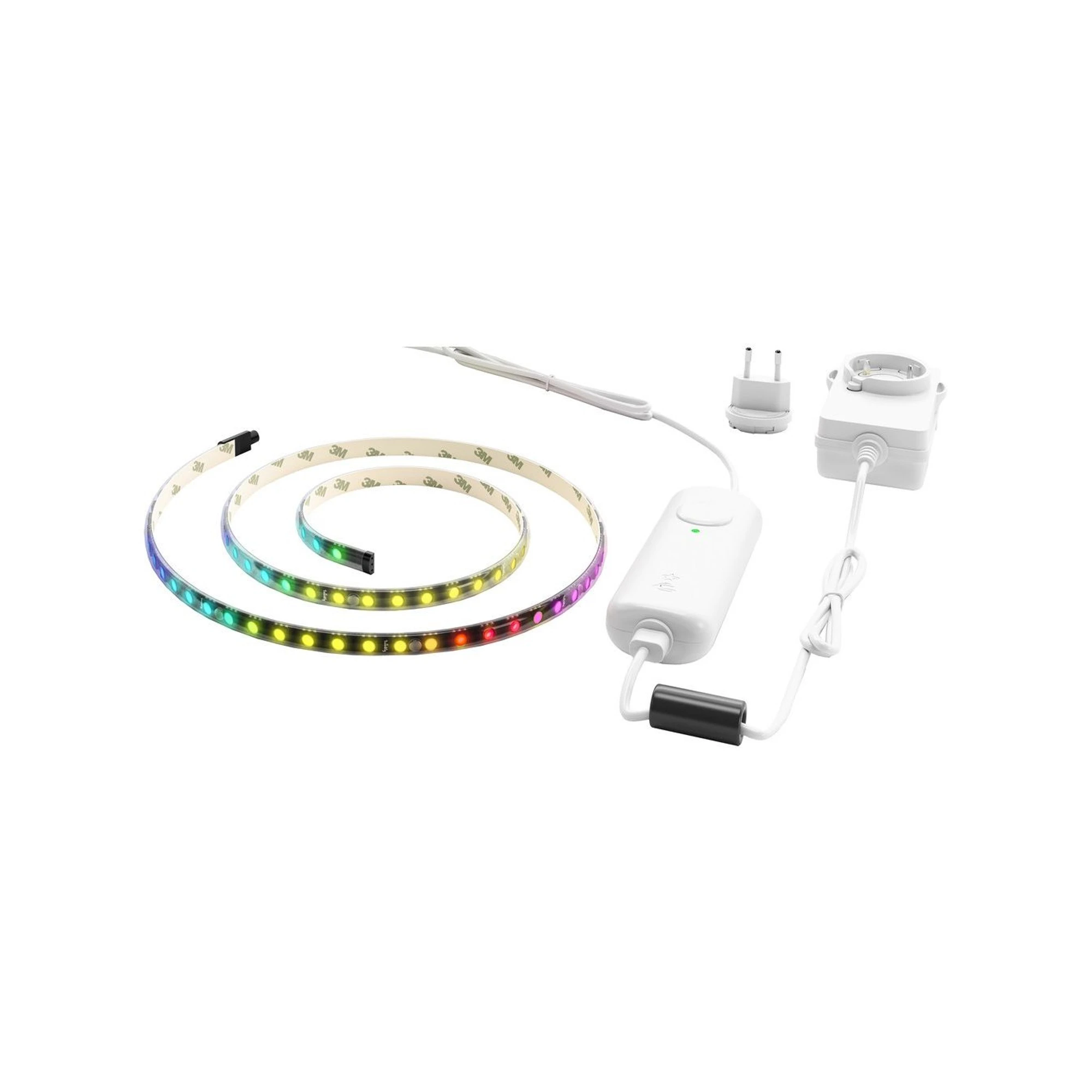 Купити Розумна LED стрічка Twinkly Line RGB 100 IP20 1.5м кабель чорний (TWL100STW-BEU) - фото 1