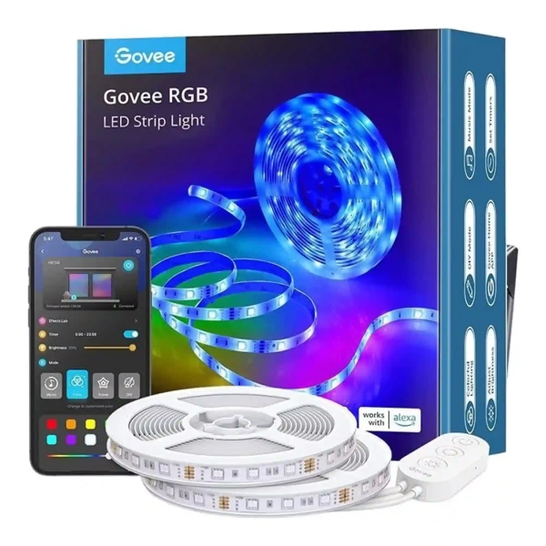 Купить Умная LED лента Govee H611 LED Strip Lights, 10м, RGB, WI-FI/Bluetooth (H61103A3) - фото 2