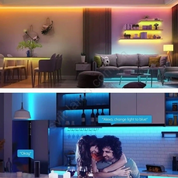 Купить Умная LED лента Govee H615A RGB Smart Wi-Fi/Bluetooth LED Strip Lights 5м (H615A3A3) - фото 3