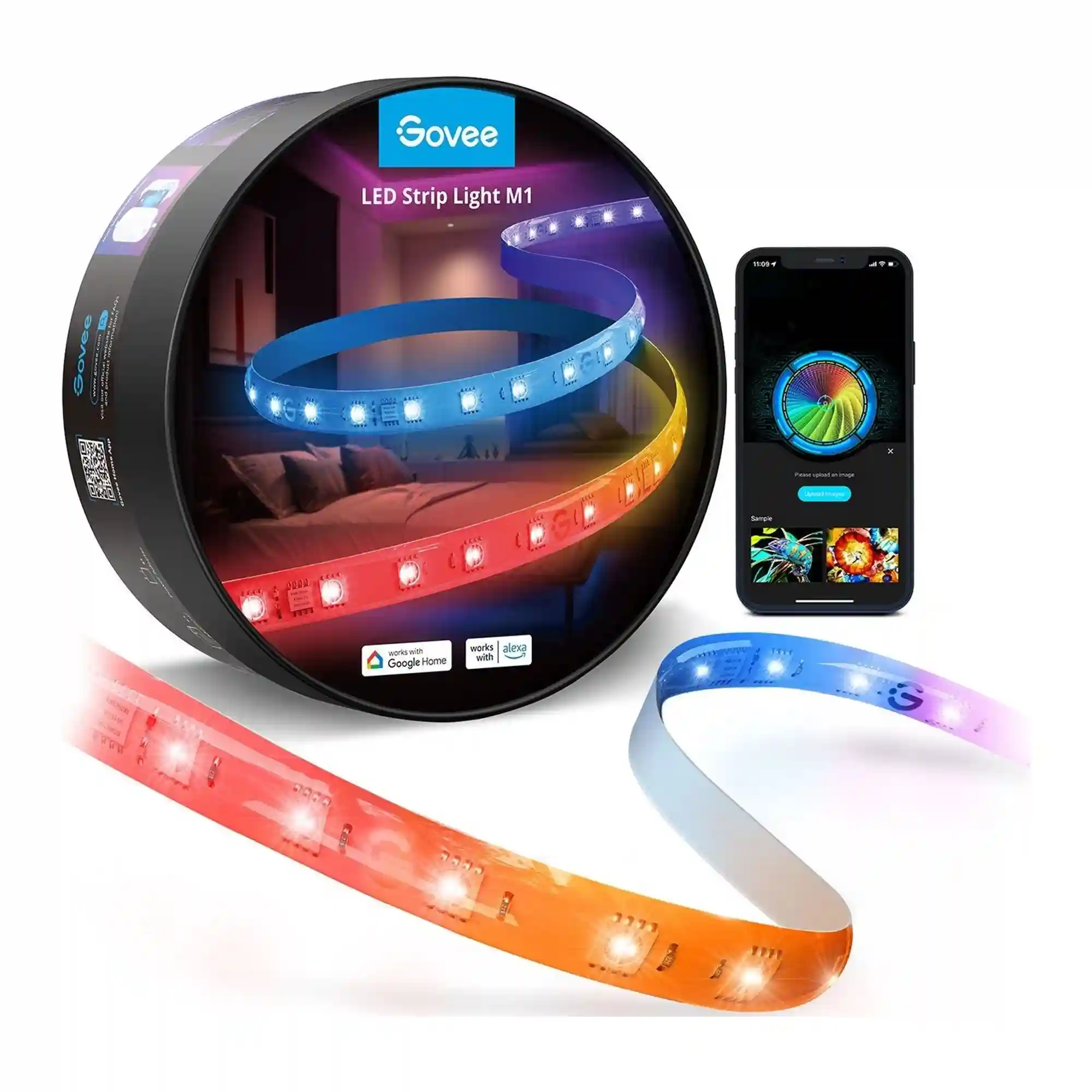 Купить Умная LED лента Govee H61E1 RGBICW LED Strip Lights, 5м (H61E13D2) - фото 2