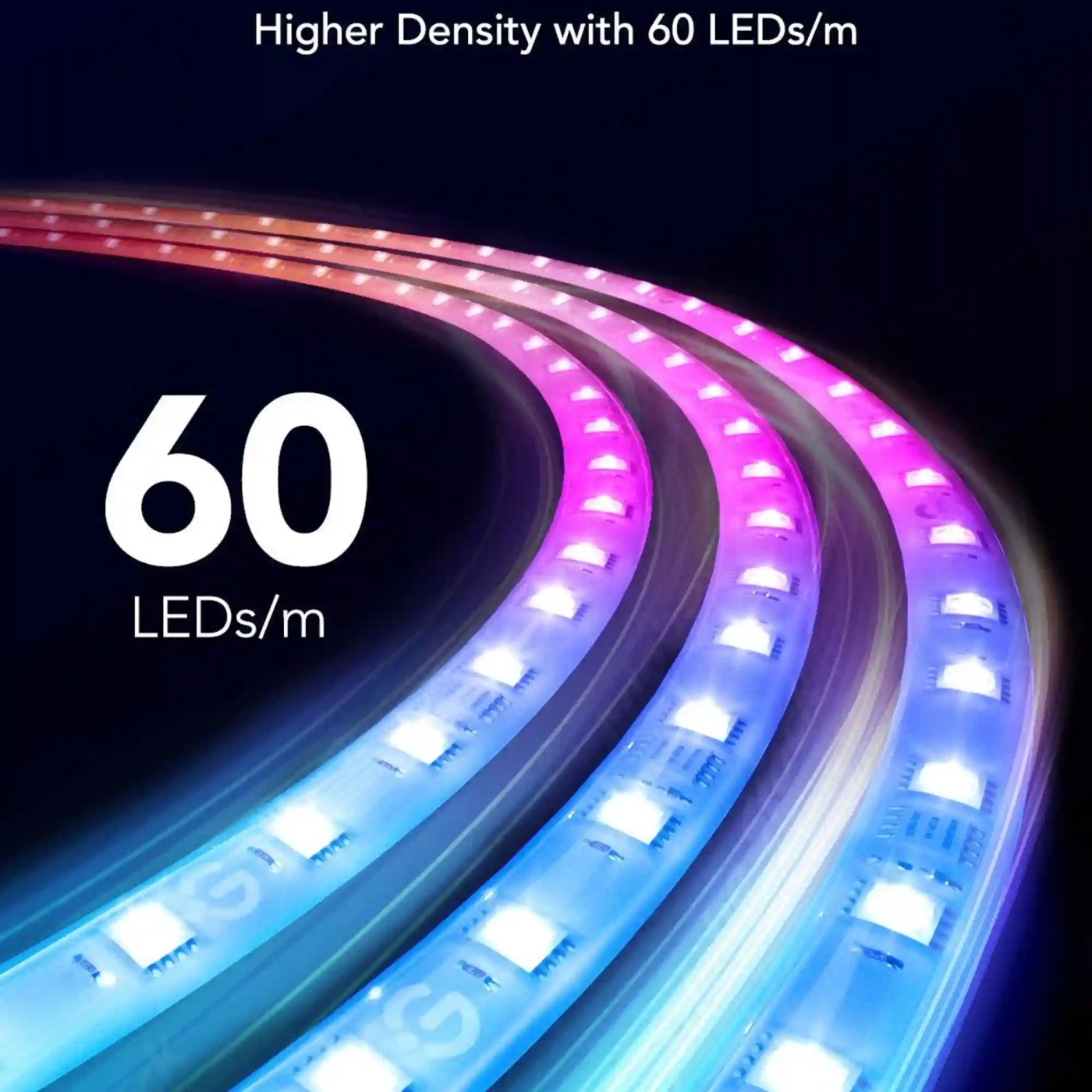 Купить Умная LED лента Govee H61E1 RGBICW LED Strip Lights, 5м (H61E13D2) - фото 4