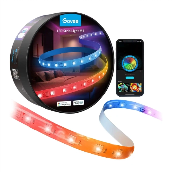 Купить Умная LED лента Govee H61E3 Strip Light M1, 10м, RGBIC, WI-FI/Bluetooth (H61E03D1) - фото 2