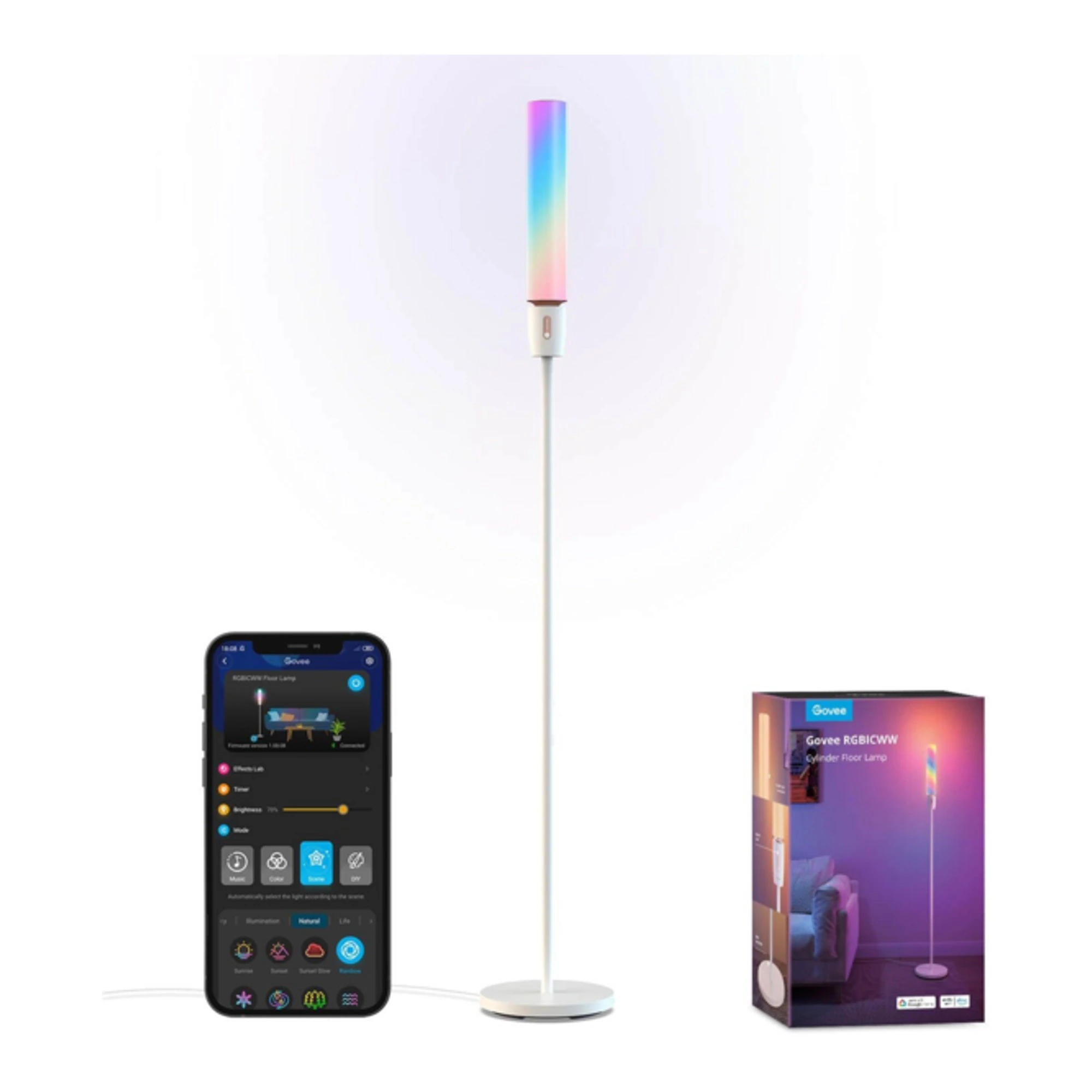 Купить Торшер умный Govee H6078, 1500Lm, RGBICW, WI-FI/Bluetooth (H6078302) - фото 2