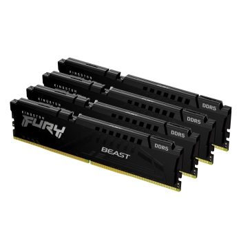 Купить Модуль памяти Kingston FURY Beast Black DDR5-5600 128GB (4x32GB) (KF556C40BBK4-128) - фото 1