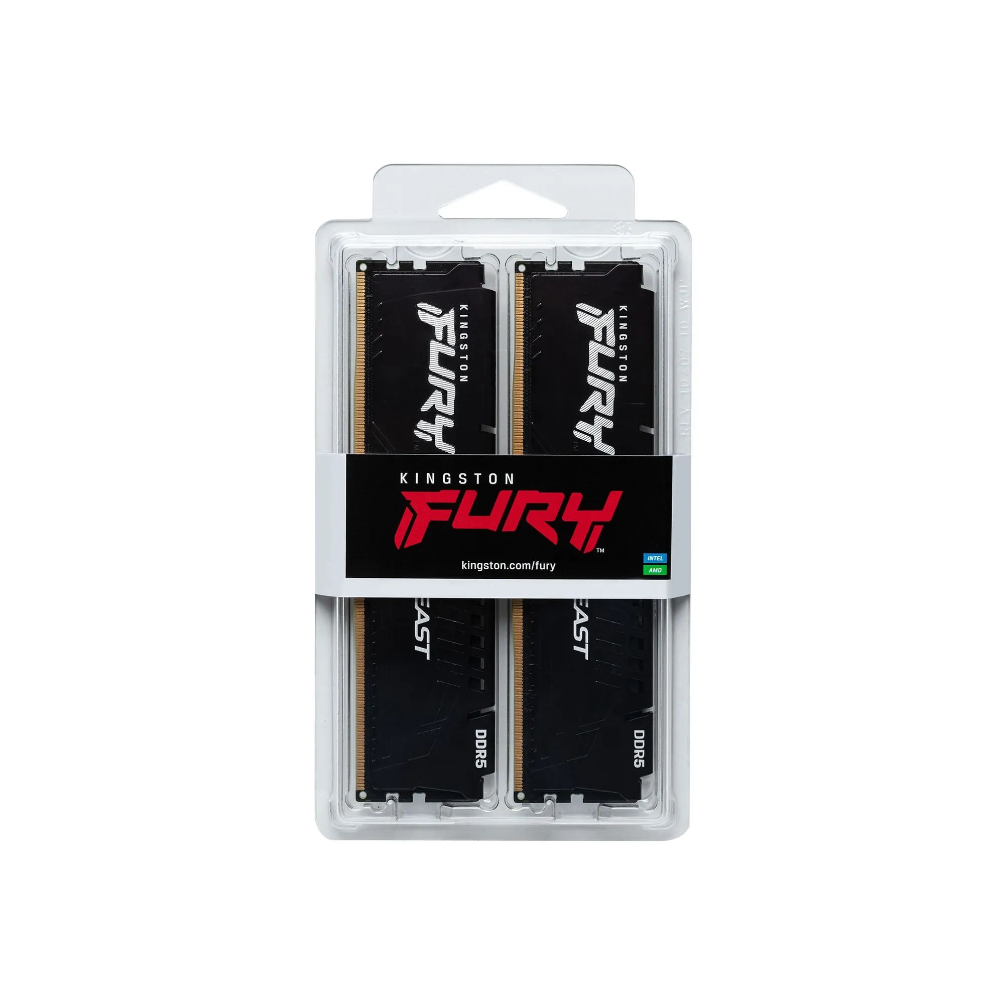 Купить Модуль памяти Kingston FURY Beast Black DDR5-5600 128GB (4x32GB) (KF556C40BBK4-128) - фото 3