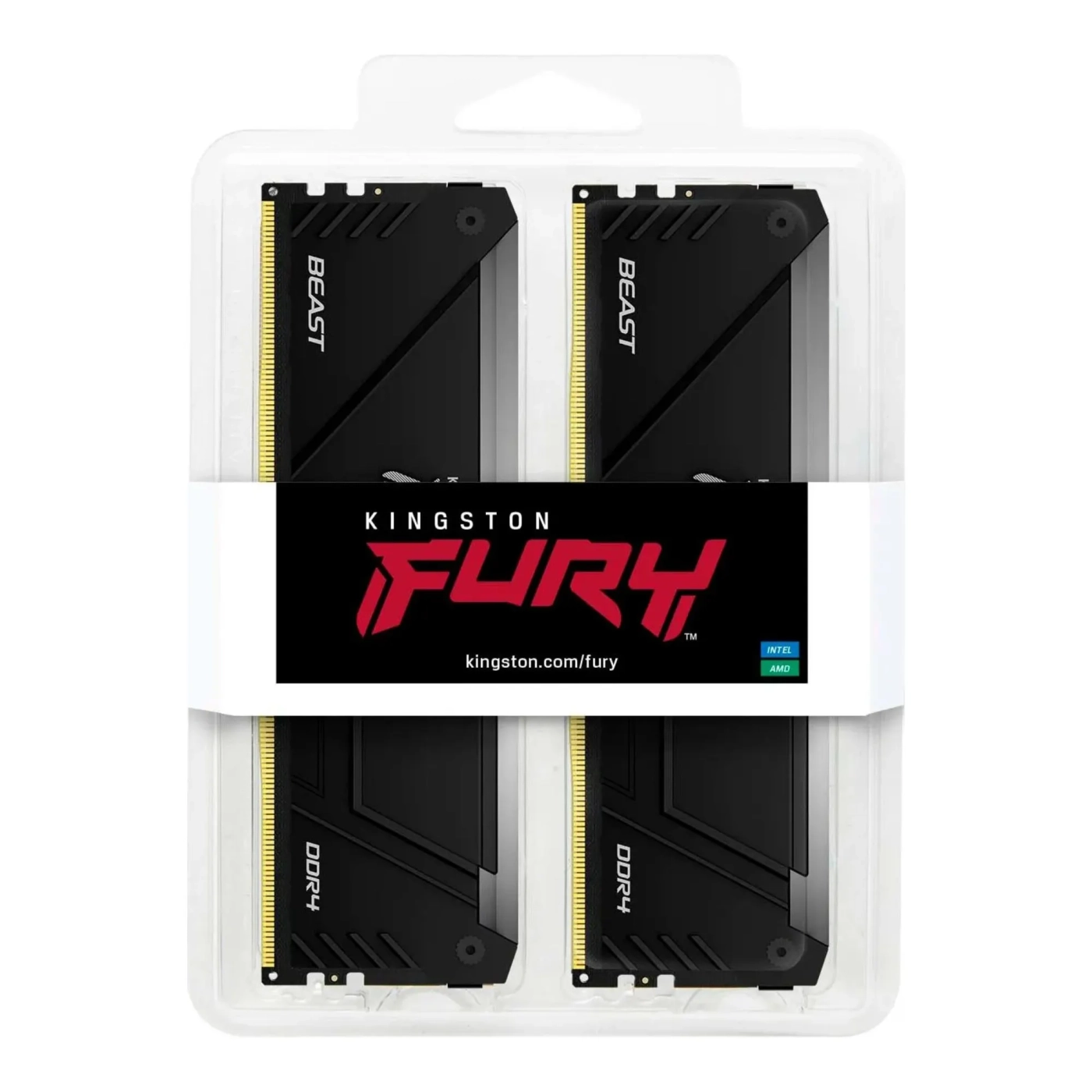 Купить Модуль памяти Kingston FURY Beast RGB Black XMP DDR4-3733 32GB (2x16GB) (KF437C19BB12AK2/32) - фото 2