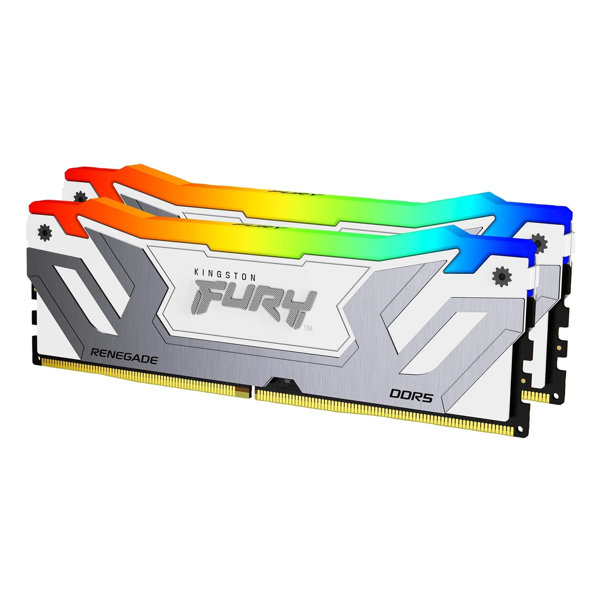 Купить Модуль памяти Kingston FURY Renegade White RGB DDR5-8400 CUDIMM 48GB (2x24GB) (KF584CU40RWAK2-48) - фото 1