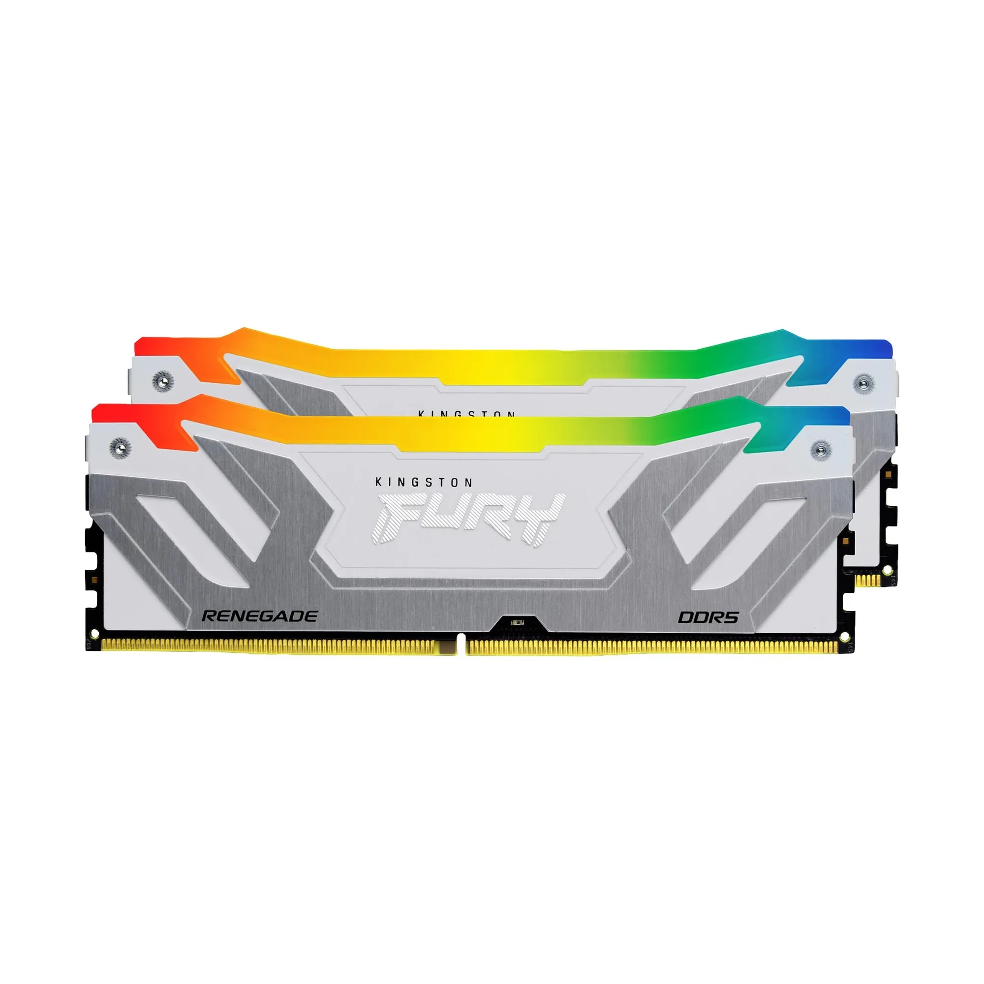 Купить Модуль памяти Kingston FURY Renegade White RGB DDR5-8400 CUDIMM 48GB (2x24GB) (KF584CU40RWAK2-48) - фото 2
