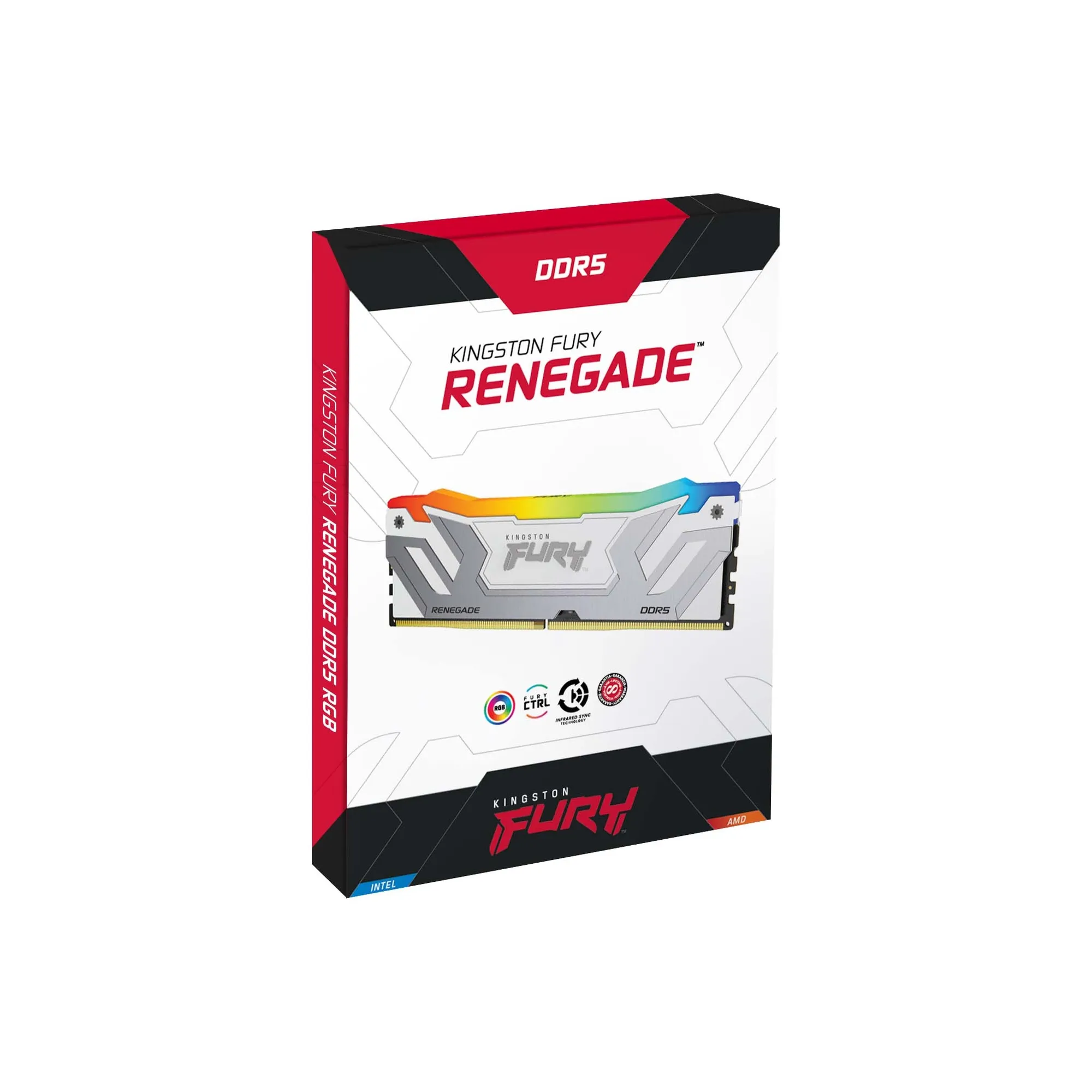 Купить Модуль памяти Kingston FURY Renegade White RGB DDR5-8400 CUDIMM 48GB (2x24GB) (KF584CU40RWAK2-48) - фото 3