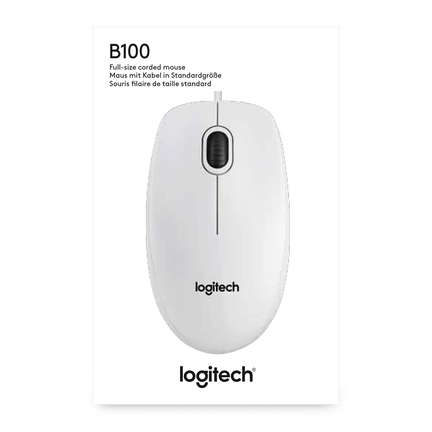Купить Мышь Logitech B100 USB White - фото 4