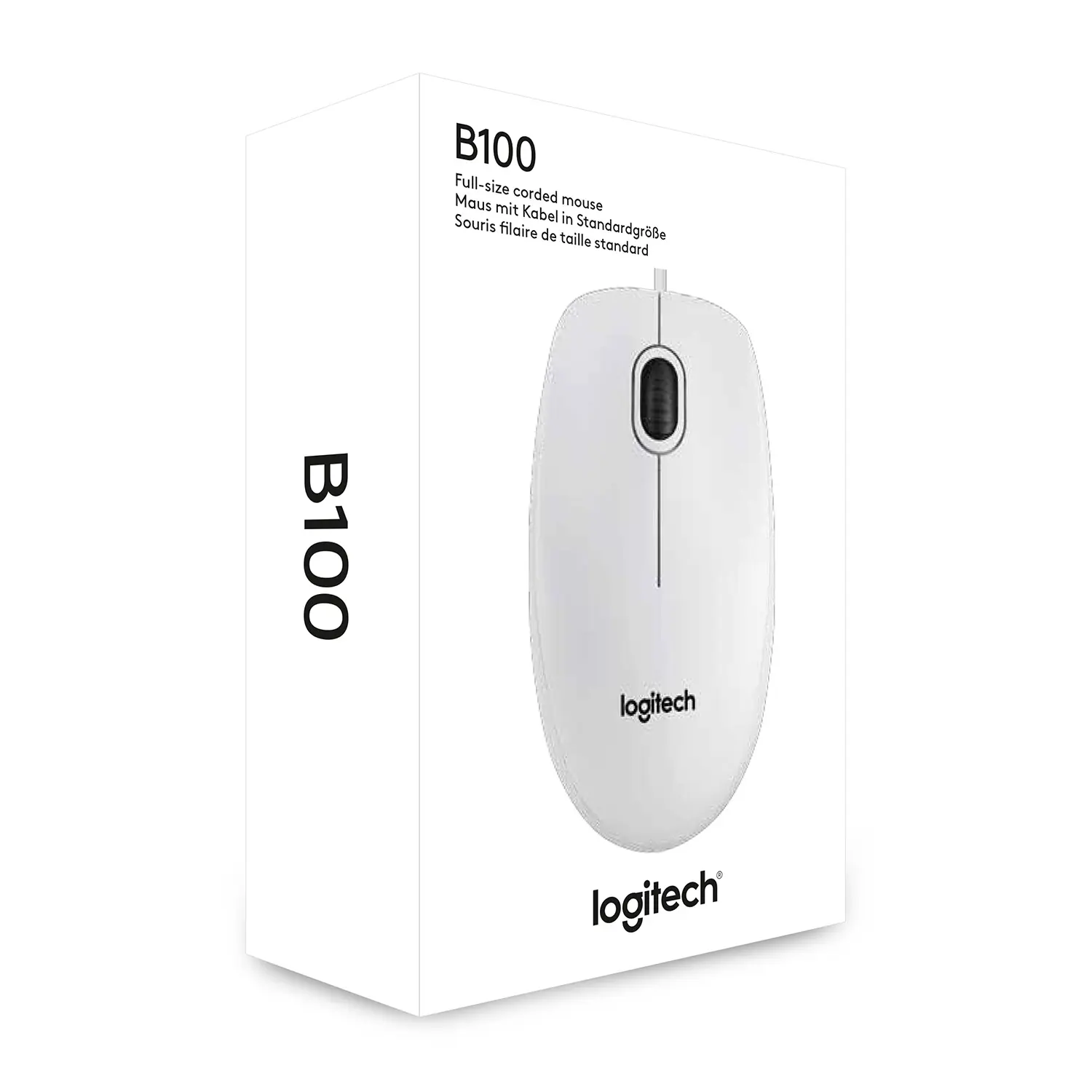 Купить Мышь Logitech B100 USB White - фото 3