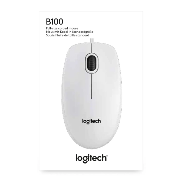 Купить Мышь Logitech B100 USB White - фото 4