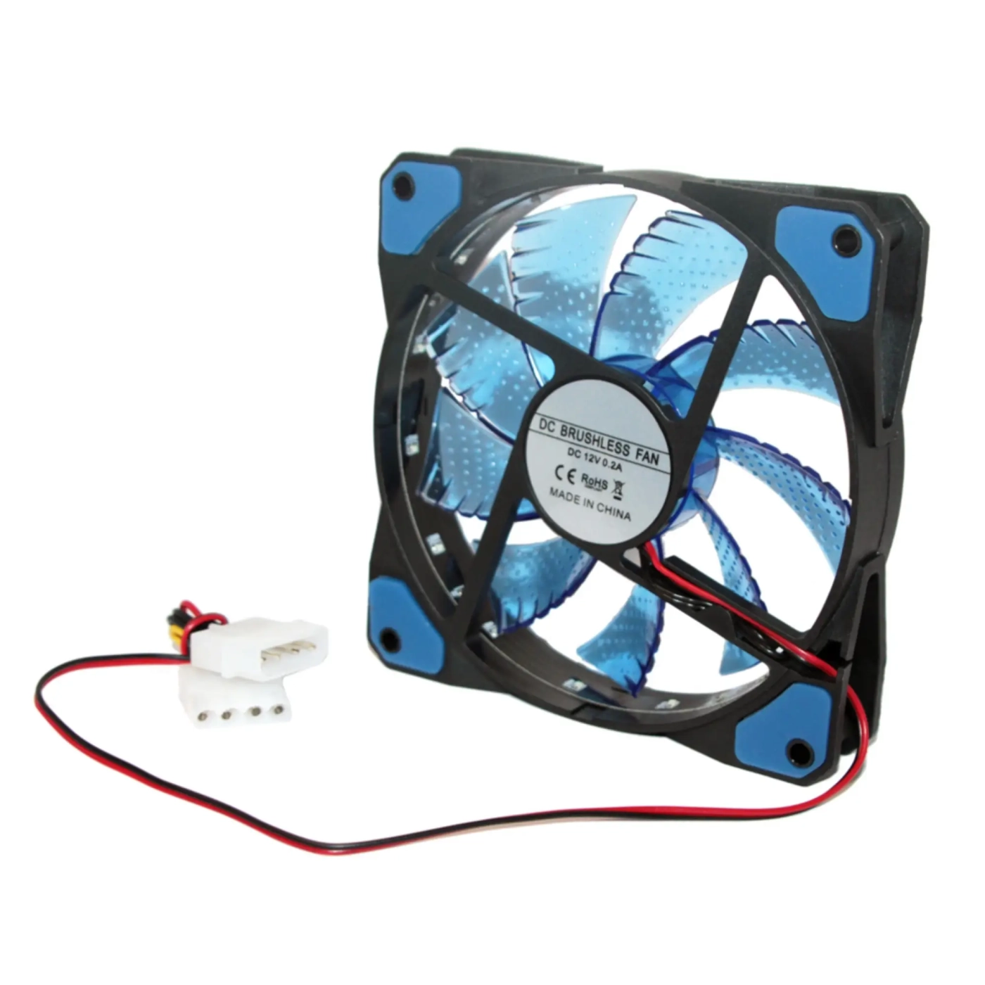 Купити Вентилятор Brushless 120mm Black Blue PWM (BRUSH120-BK-BL-PWM) - фото 1