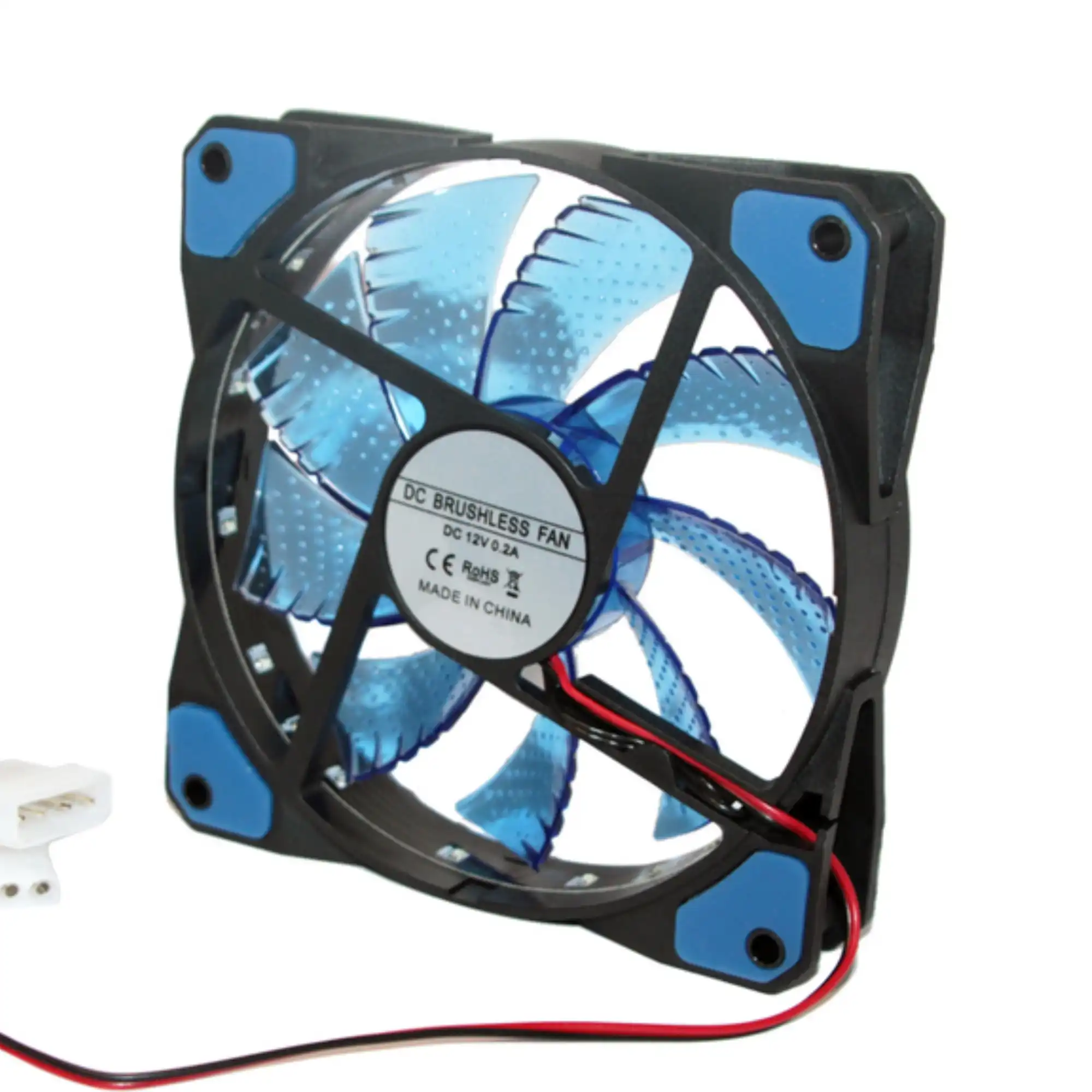 Купити Вентилятор Brushless 120mm Black Blue PWM (BRUSH120-BK-BL-PWM) - фото 2