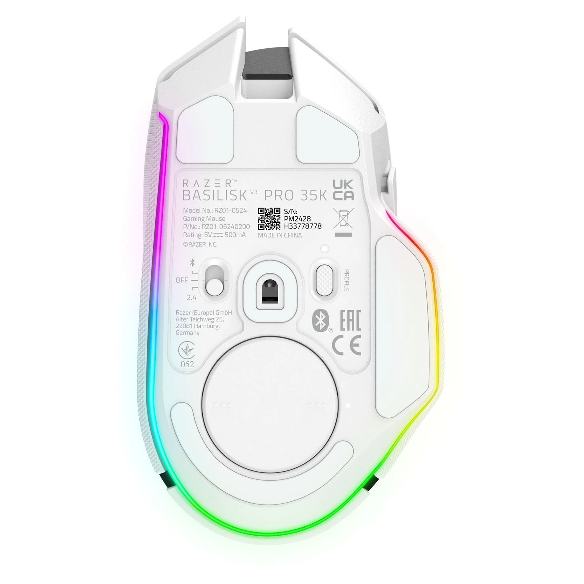 Купити Миша RAZER Basilisk V3 Pro 35K Wireless/Bluetooth White (RZ01-05240200-R3G1) - фото 7