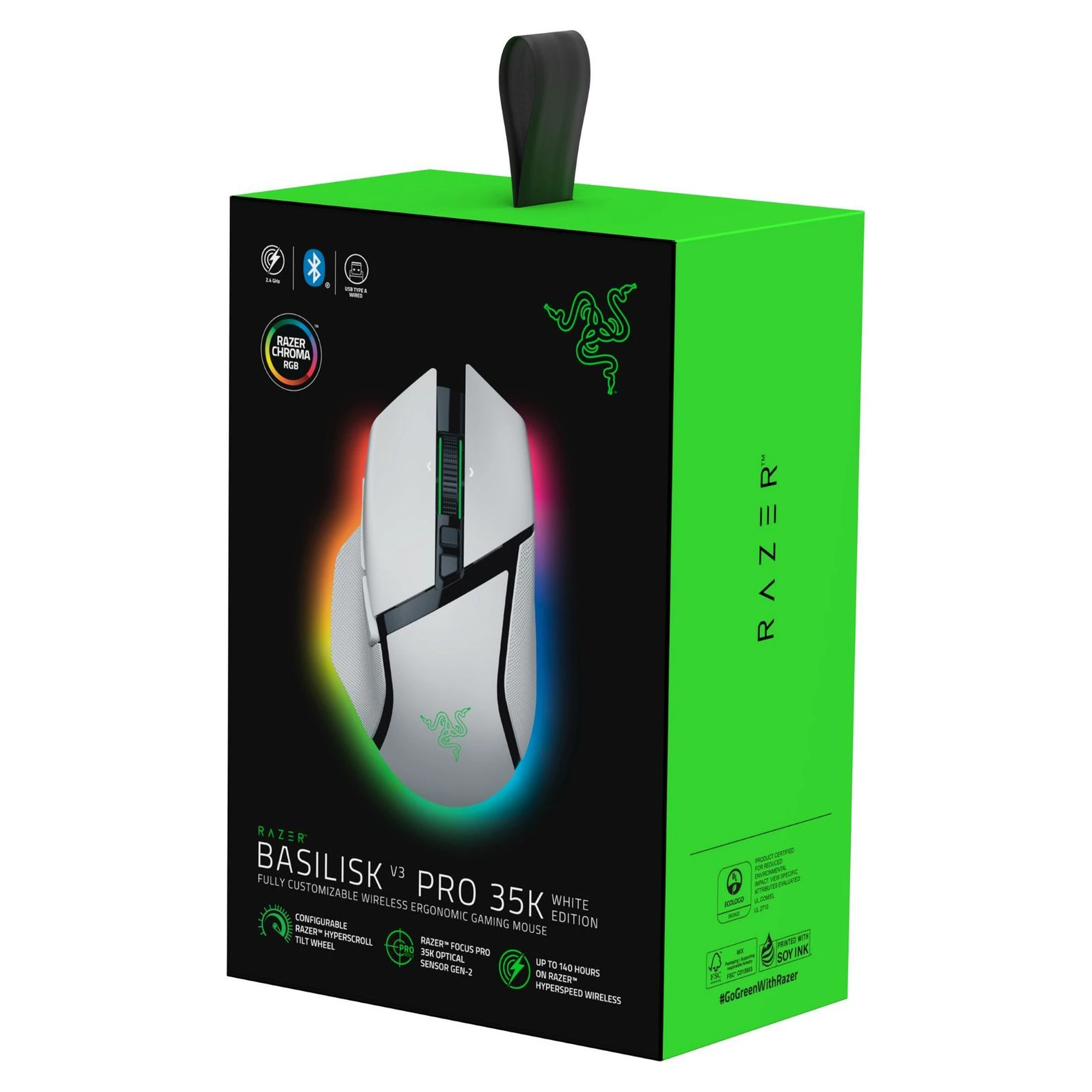 Купити Миша RAZER Basilisk V3 Pro 35K Wireless/Bluetooth White (RZ01-05240200-R3G1) - фото 8