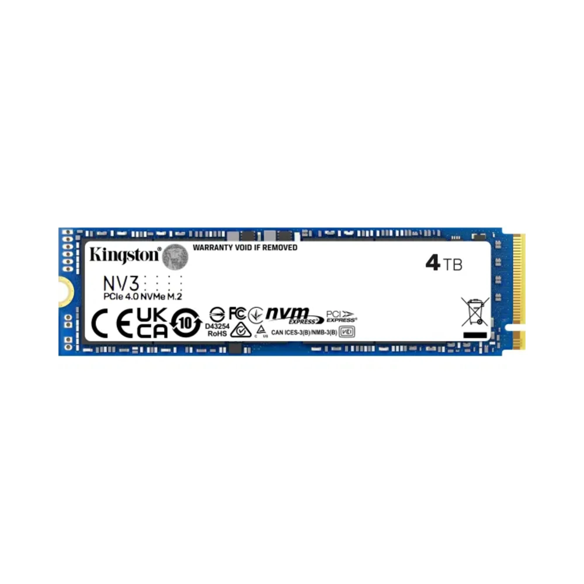 Купити SSD диск Kingston NV3 4TB M.2 PCIe Gen 4x4 NVMe (SNV3S/4000G) - фото 1