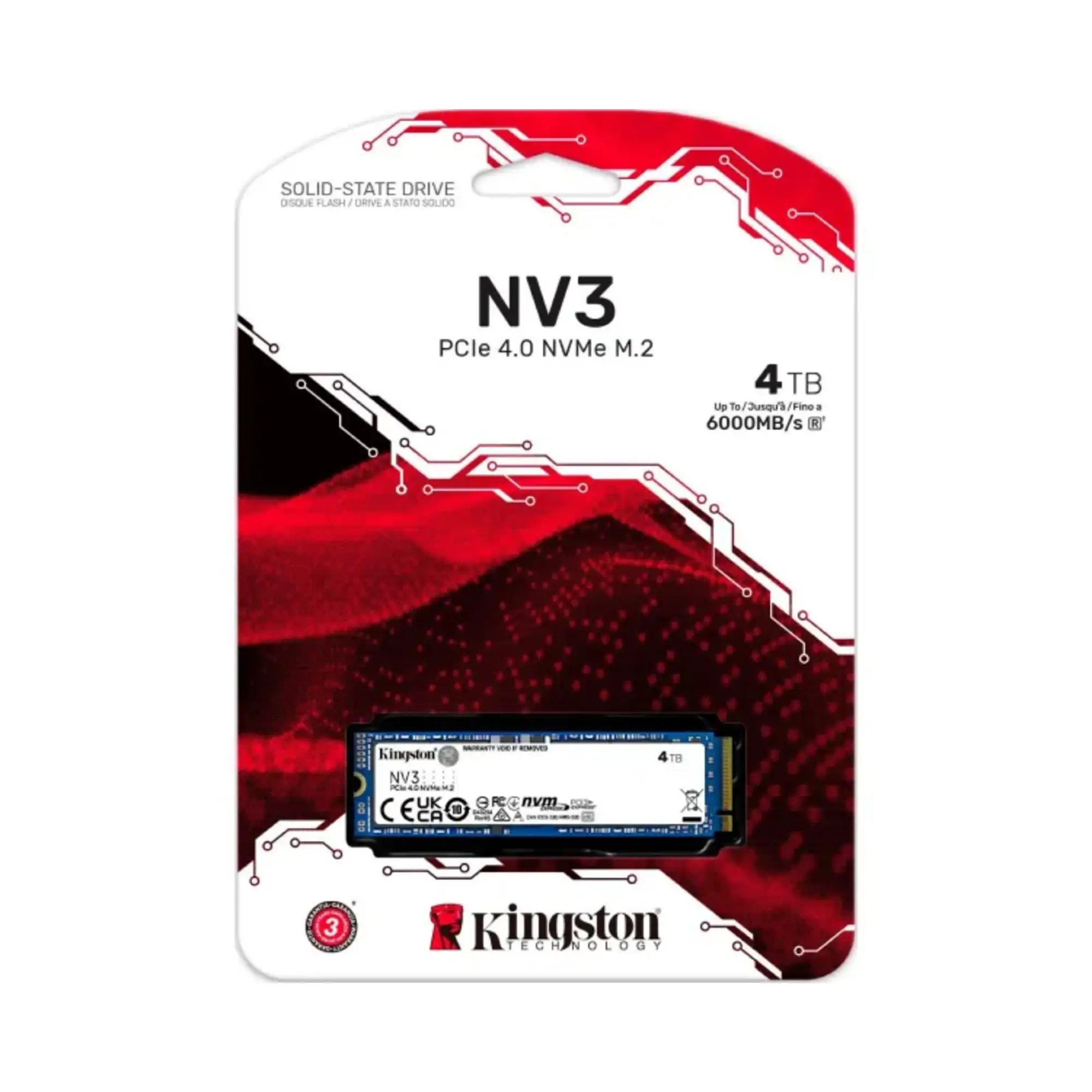 Купити SSD диск Kingston NV3 4TB M.2 PCIe Gen 4x4 NVMe (SNV3S/4000G) - фото 4