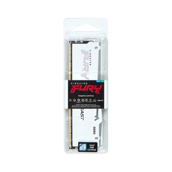 Купить Модуль памяти Kingston Fury Beast White RGB DDR5-6000 16GB (KF560C40BWA-16) - фото 4