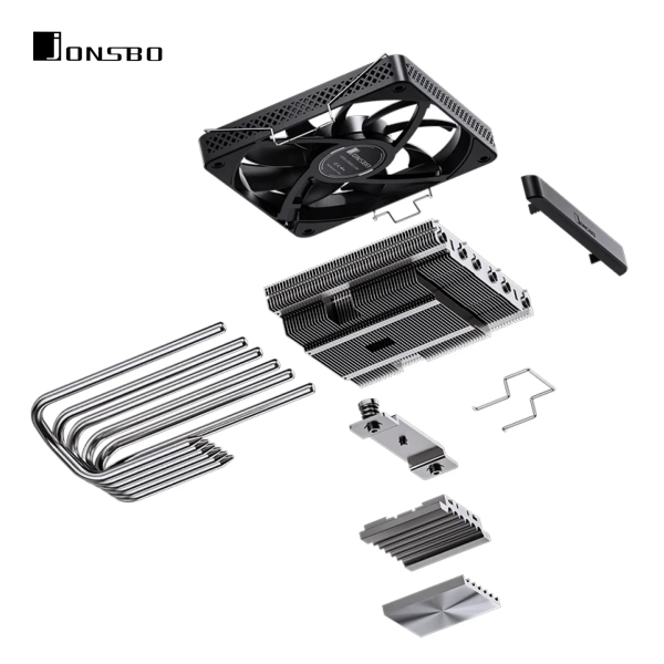 Купити Процесорний кулер JONSBO HP600 Black (120mm/LGA115X/1200/1700, AMD AM4/AM5/6 тепл. трубки) - фото 10