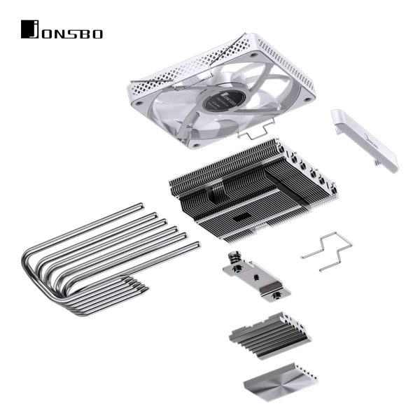 Купити Процесорний кулер JONSBO HP600 White (120mm/LGA115X/1200/1700, AMD AM4/AM5/6 тепл. трубки) - фото 10
