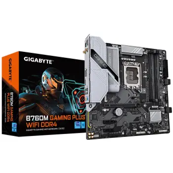 Купить Материнская плата GIGABYTE B760M GAMING PLUS WIFI DDR4 (s1700, Intel B760, DDR4, mATX) - фото 1