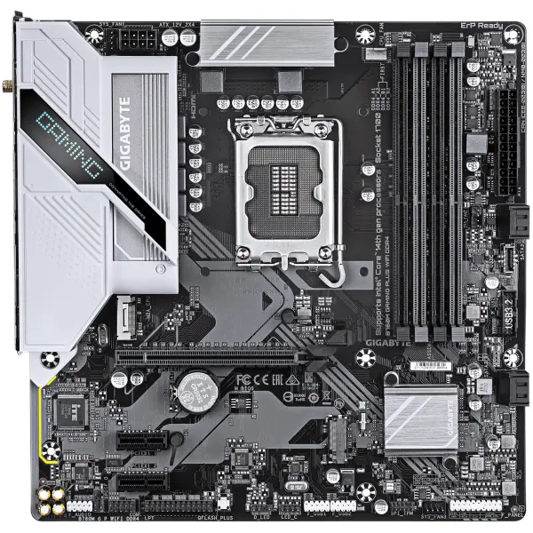 Купить Материнская плата GIGABYTE B760M GAMING PLUS WIFI DDR4 (s1700, Intel B760, DDR4, mATX) - фото 2
