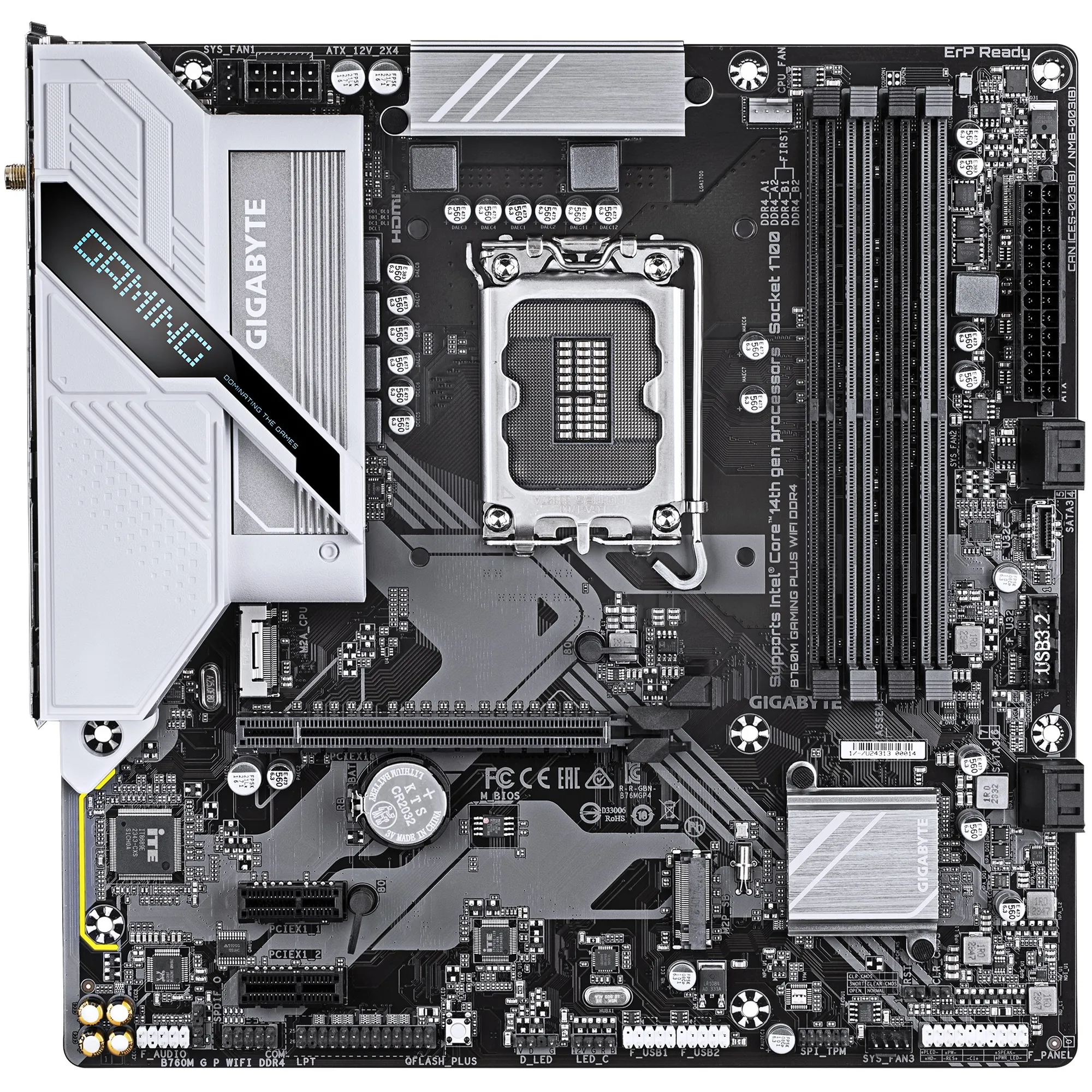 Купить Материнская плата GIGABYTE B760M GAMING PLUS WIFI DDR4 (s1700, Intel B760, DDR4, mATX) - фото 2