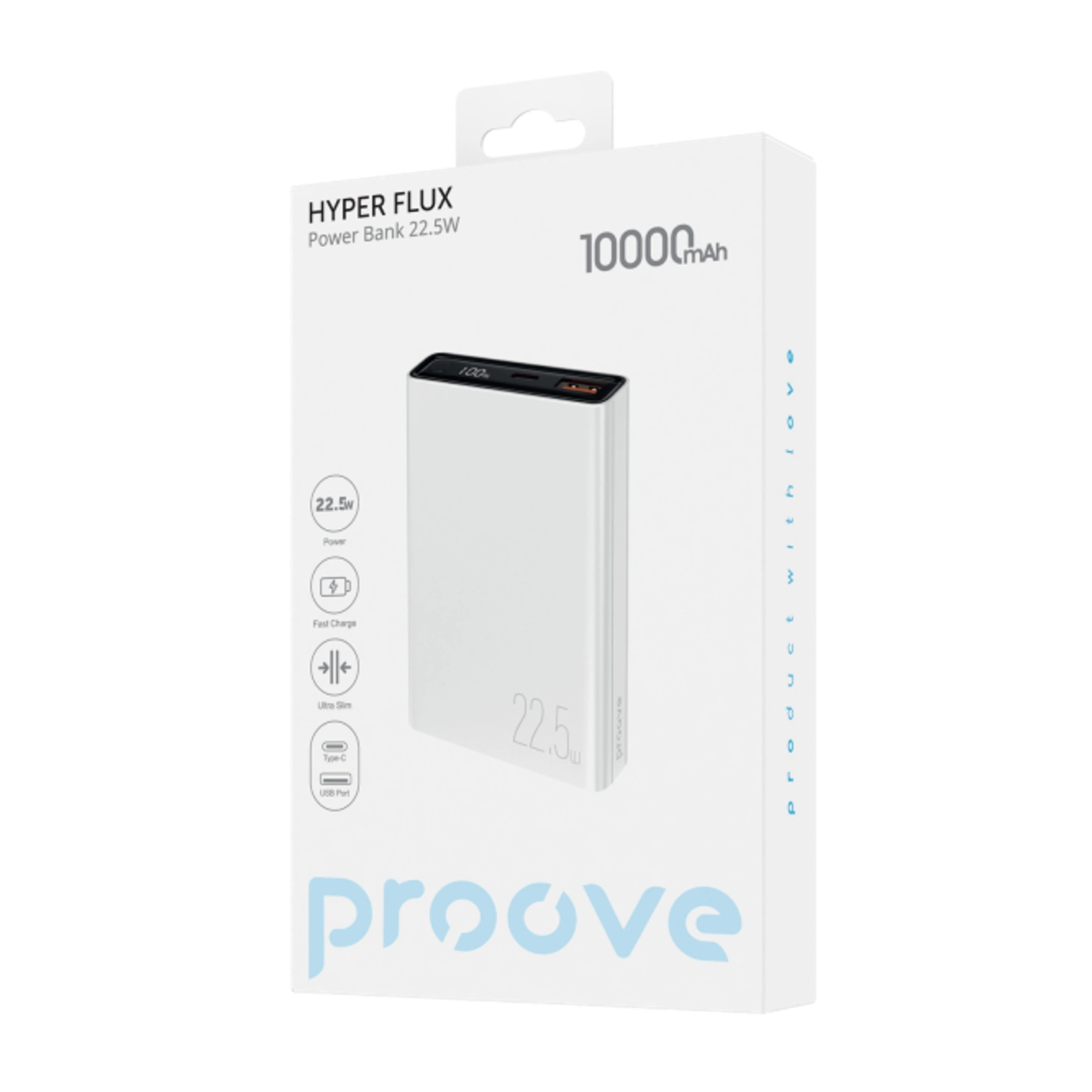 Купить Павербанк УМБ Proove Hyper Flux 10000mAh 22.5W White (PBH120120002) - фото 2