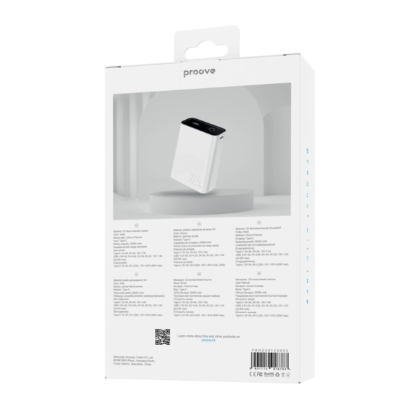 Купити Павербанк УМБ Proove Hyper Flux 20000mAh 22.5W White (PBH220120002) - фото 3