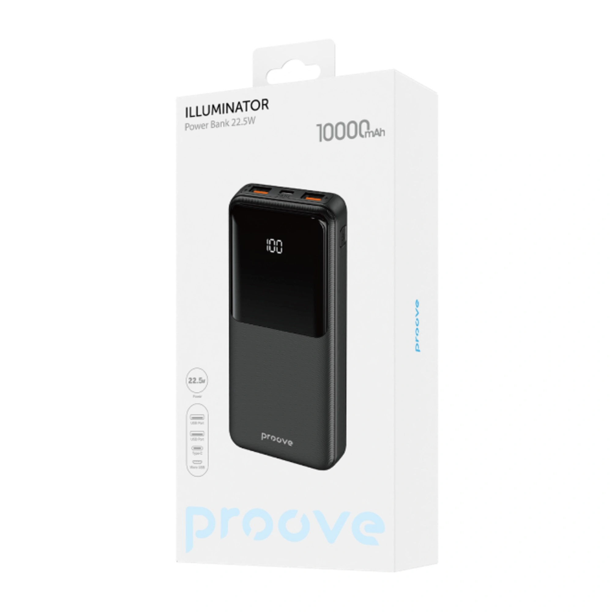 Купити Павербанк УМБ Proove Illuminator 10000mAh 22.5W Black (PBI122210001) - фото 2