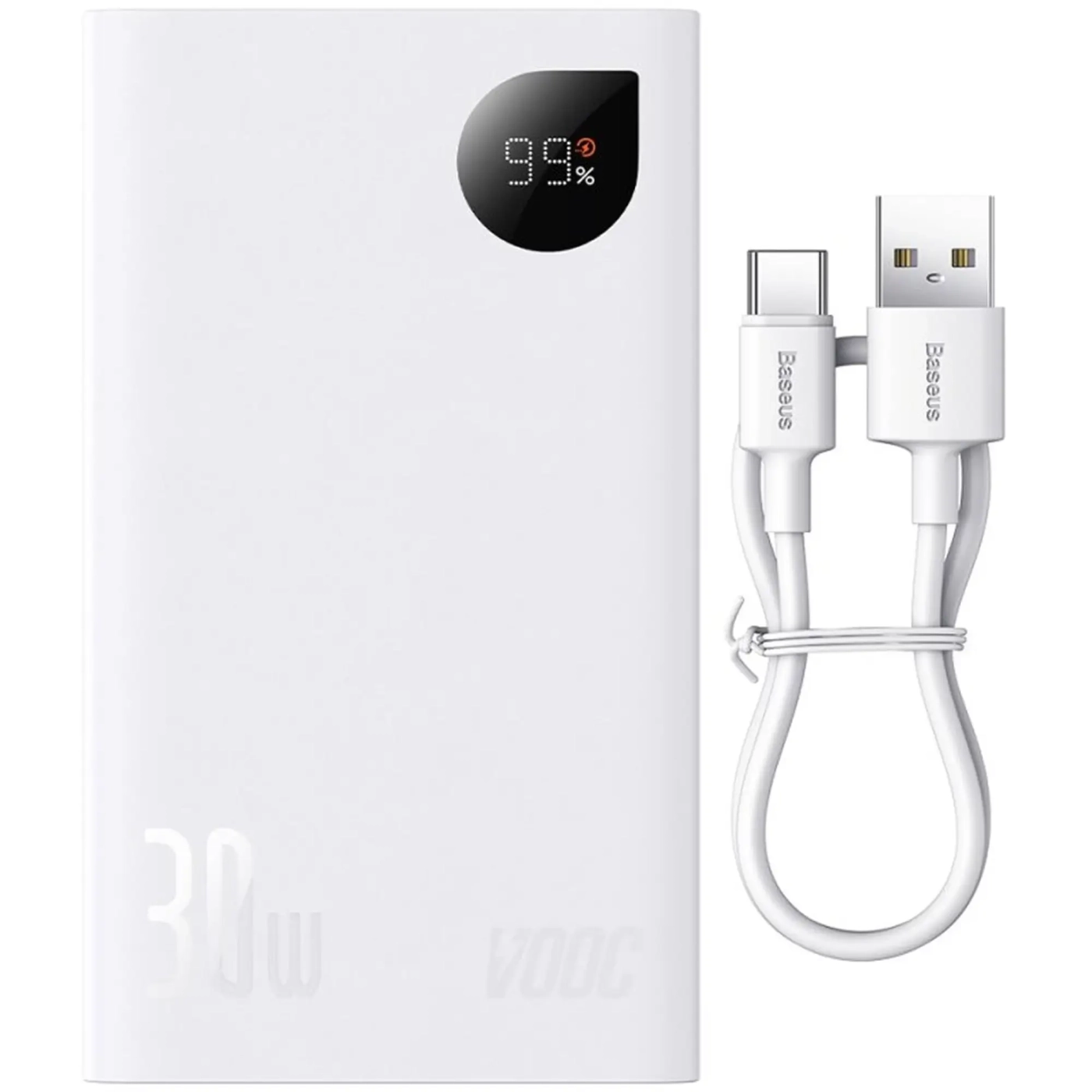 Купить Павербанк УМБ Baseus Adaman2 20000mAh 30W Overseas Edition White (PPAD080102) - фото 3
