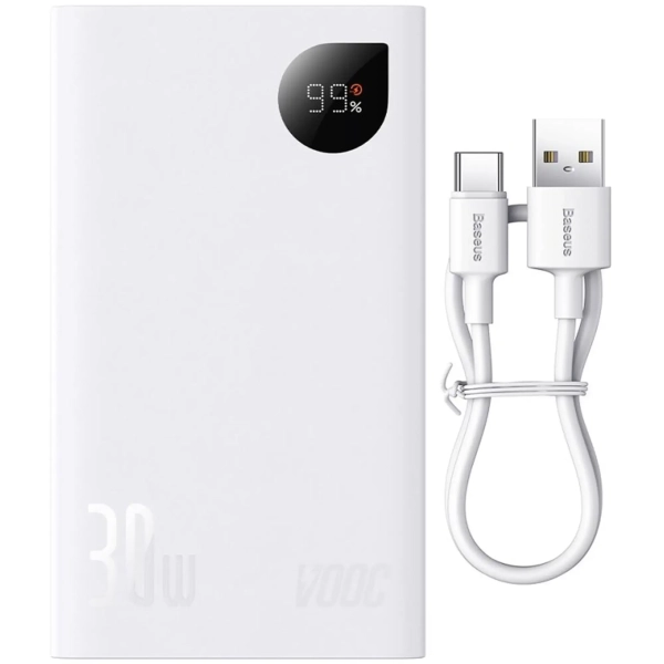Купить Павербанк УМБ Baseus Adaman2 20000mAh 30W Overseas Edition White (PPAD080102) - фото 3