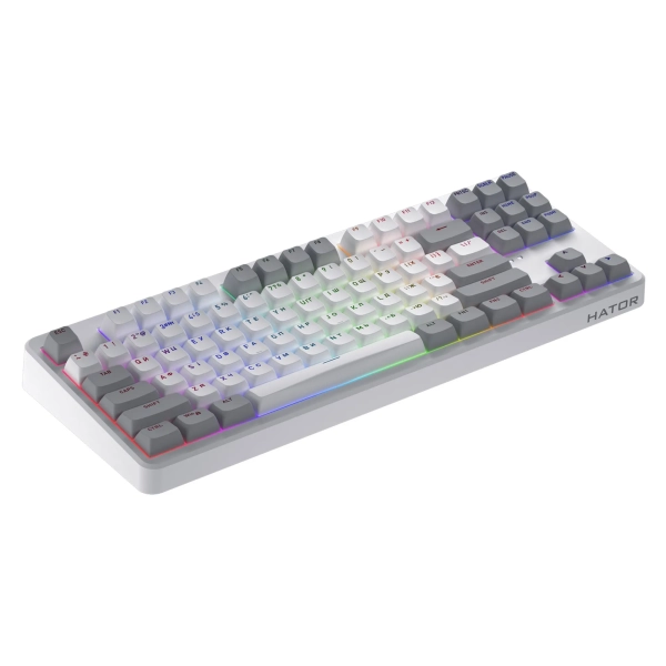 Купить Клавиатура HATOR Rockfall 3 Mecha TKL Wireless Orange Linear rev2 White (HTK851UA) - фото 3