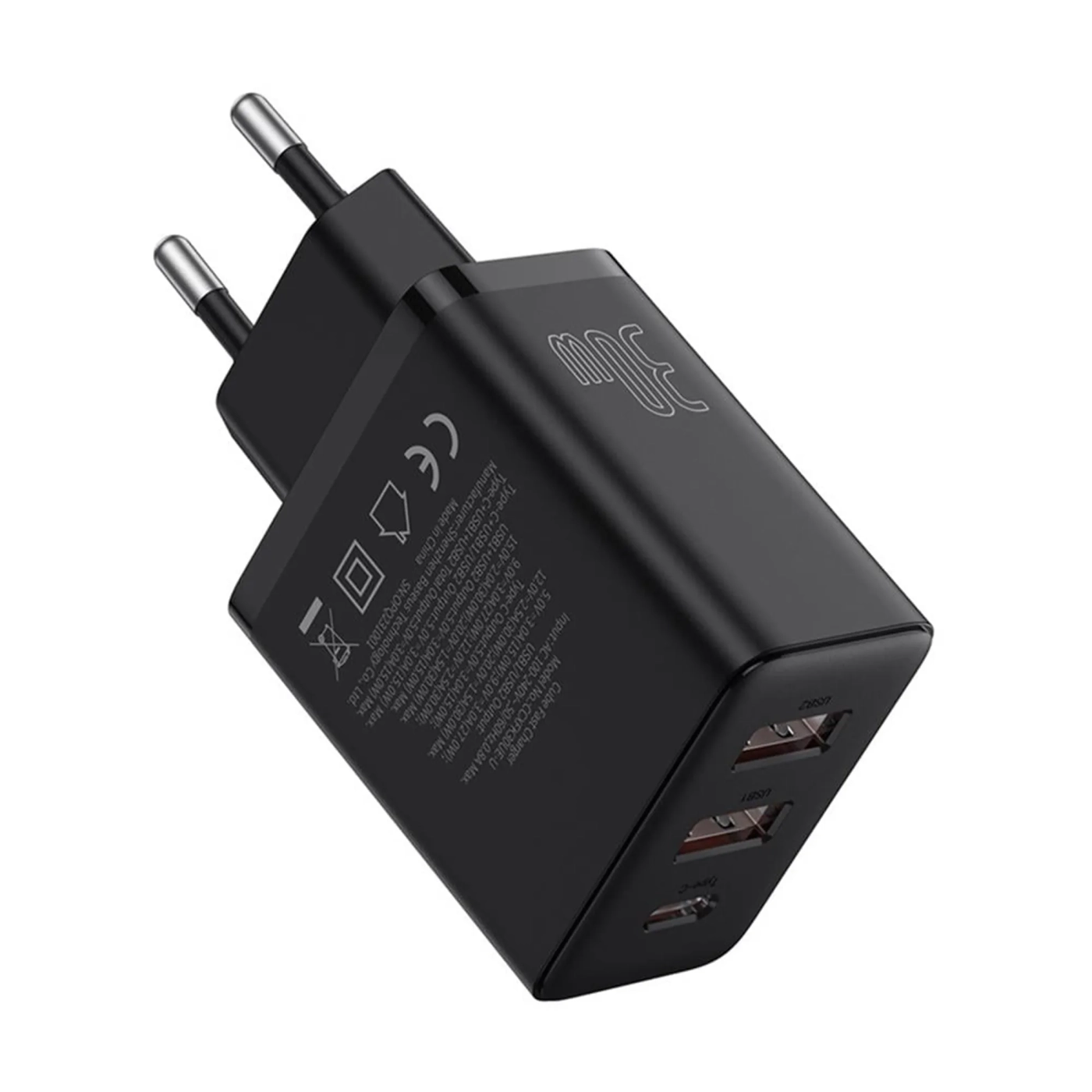 Купить Зарядное устройство OS-Baseus Cube Fast Charger 2U+C 30W EU Cluster Black (P10111402113-00) - фото 3