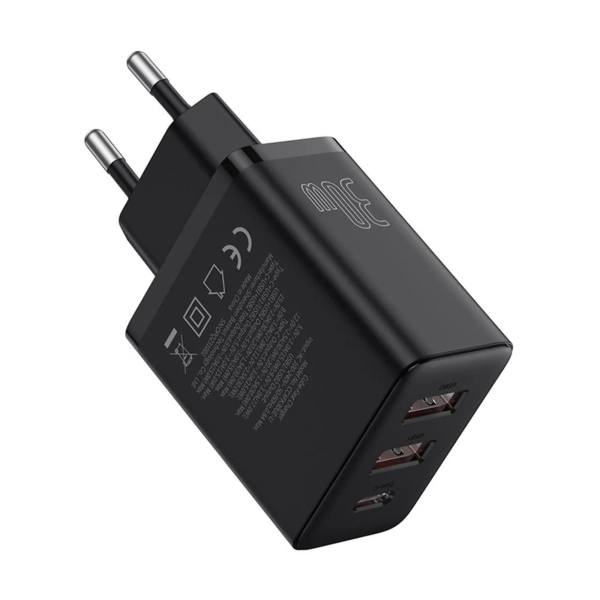 Купить Зарядное устройство OS-Baseus Cube Fast Charger 2U+C 30W EU Cluster Black (P10111402113-00) - фото 3