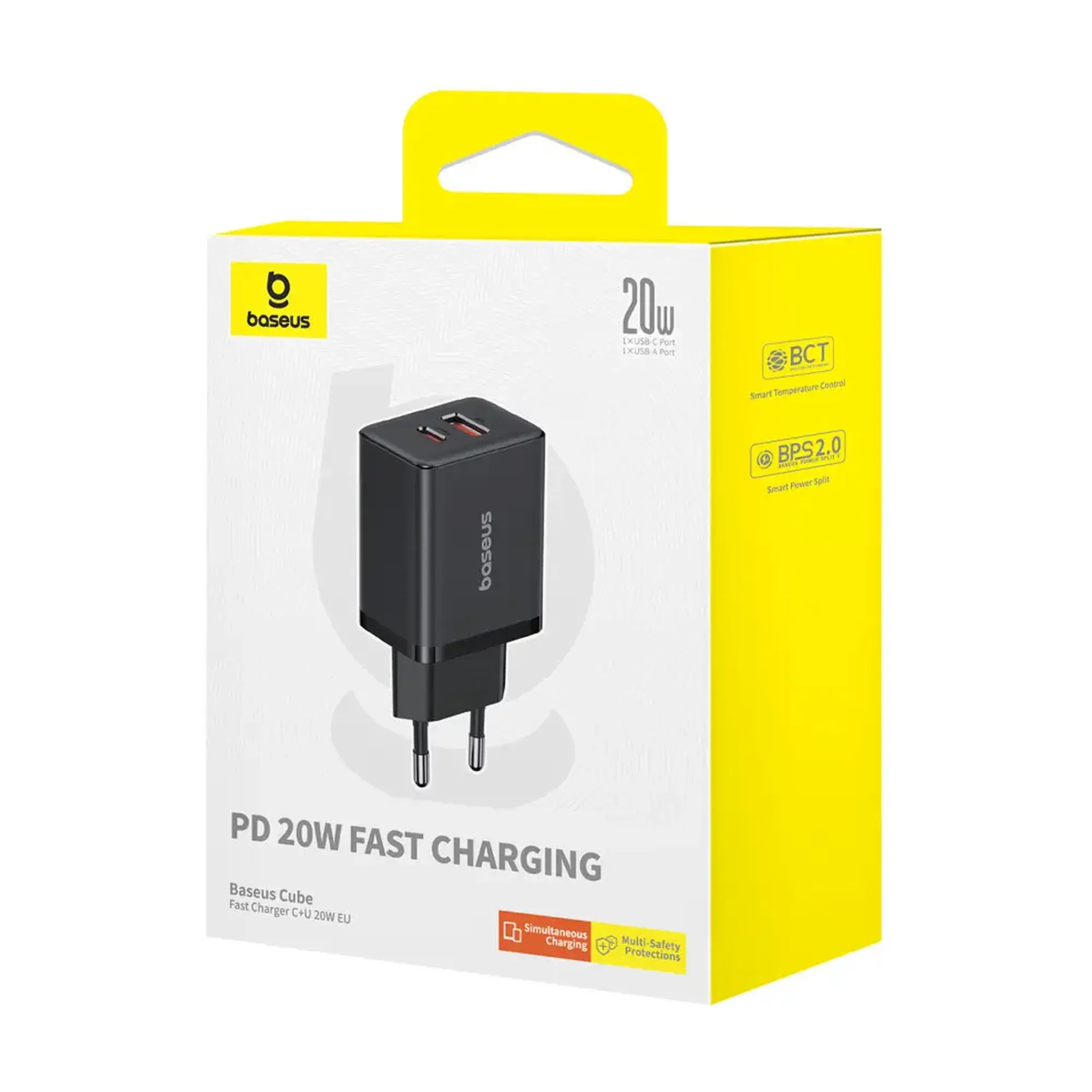 Купити Зарядний пристрій OS-Baseus Cube Fast Charger C+U 20W EU Cluster Black (P10111403113-00) - фото 7