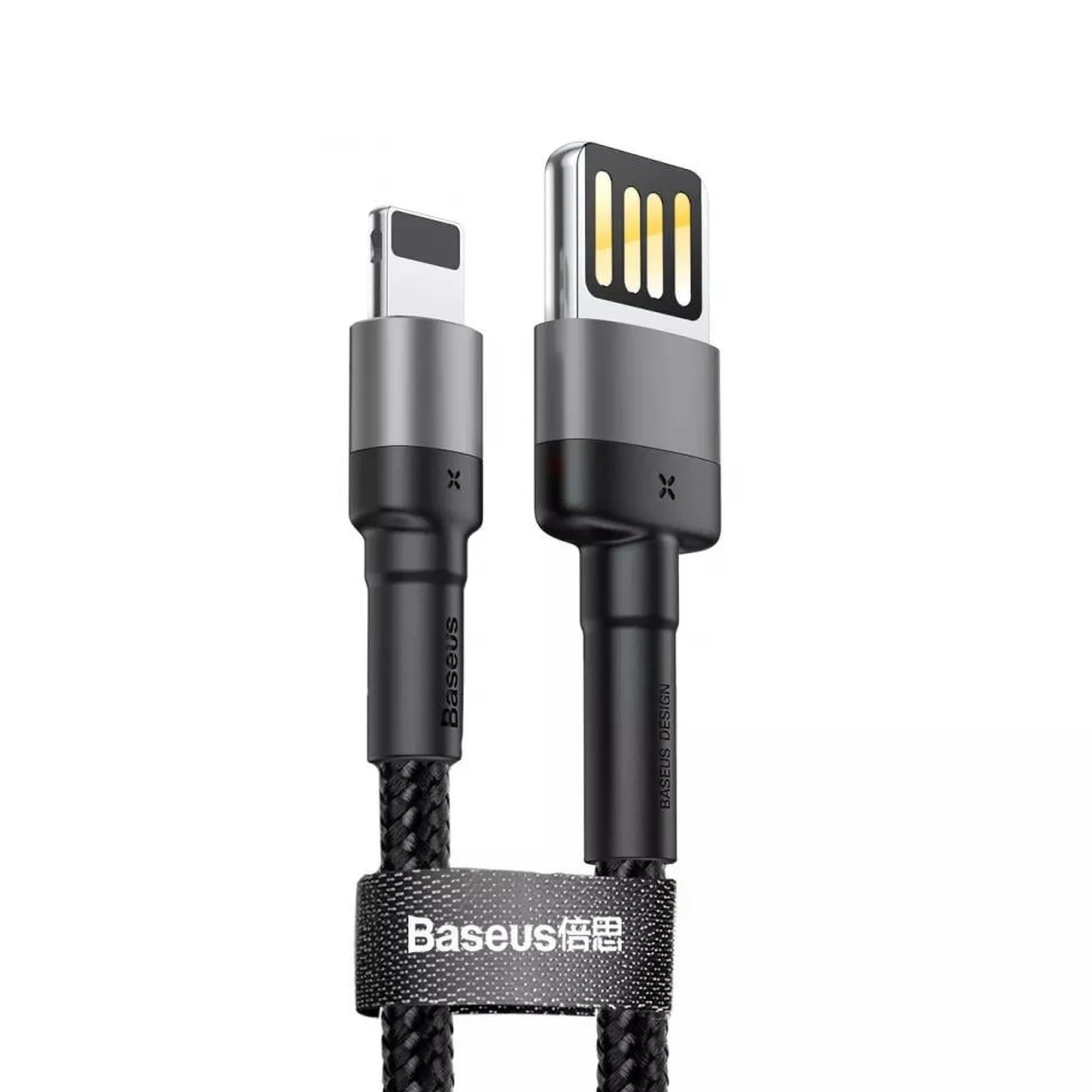 Купить Кабель Baseus Cafule USB - Lighting 1.5A 2m Grey/Black (CALKLF-HG1) - фото 2