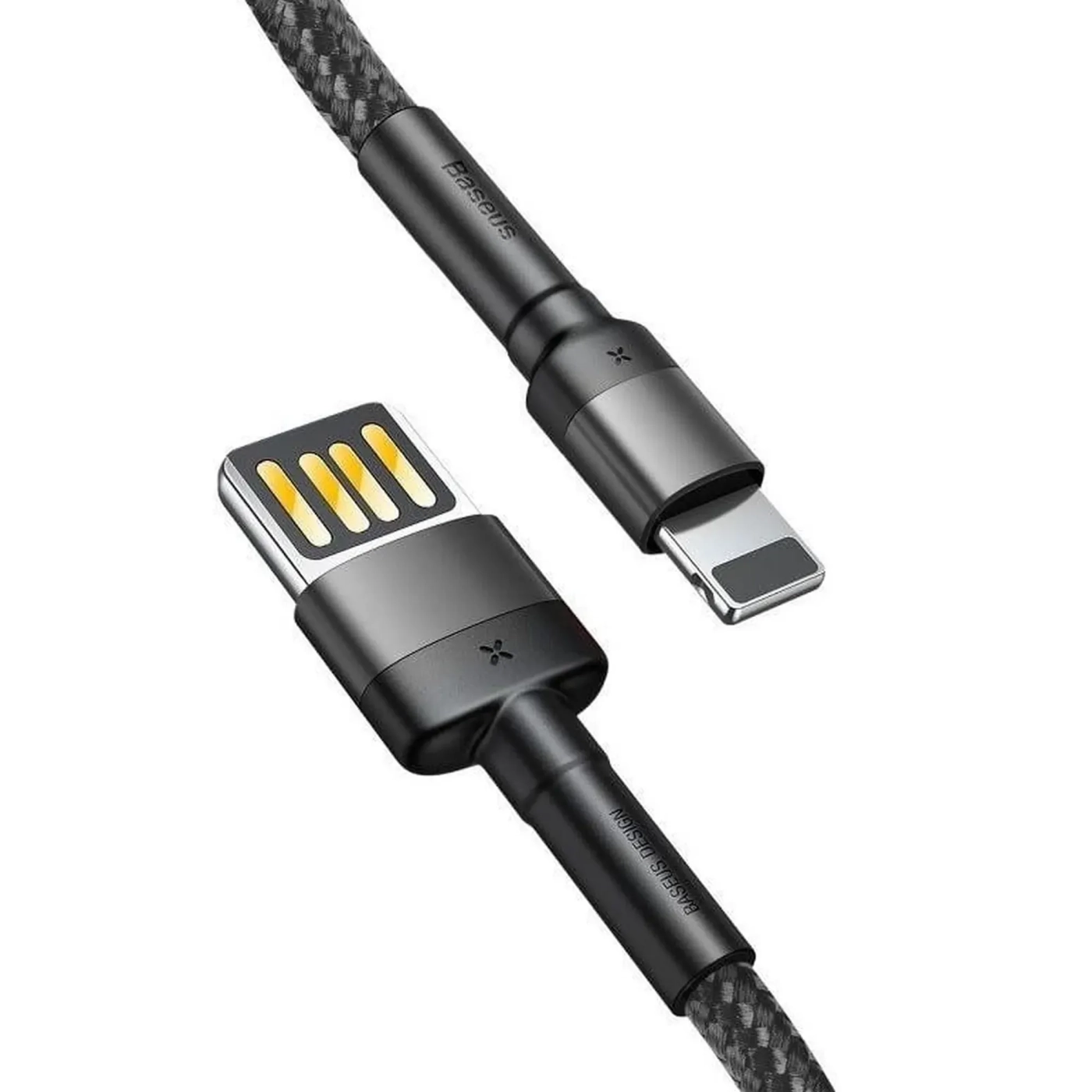 Купить Кабель Baseus Cafule USB - Lightning 2.4A 1m Grey/Black (CALKLF-GG1) - фото 2