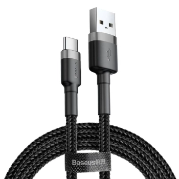 Купить Кабель Baseus Cafule USB - USB-C 2A 3m Gray/Black (CATKLF-UG1) - фото 1