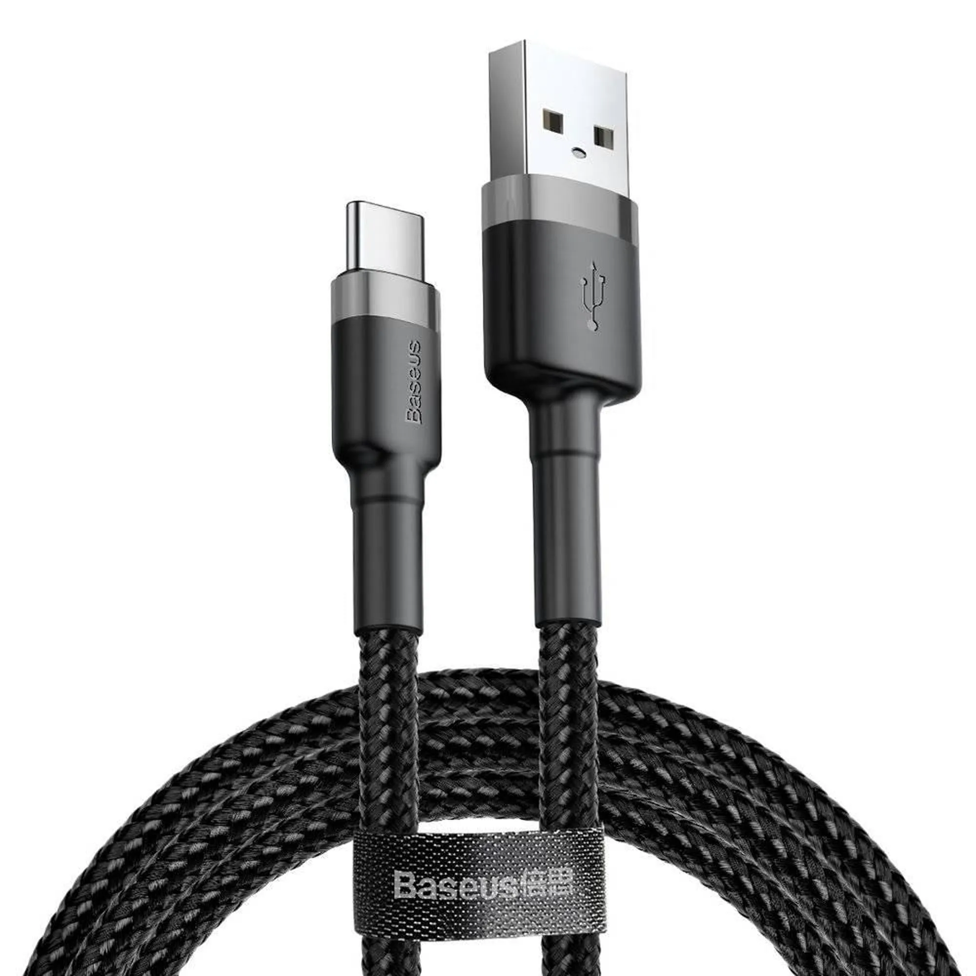 Купить Кабель Baseus Cafule USB - USB-C 2A 3m Gray/Black (CATKLF-UG1) - фото 1